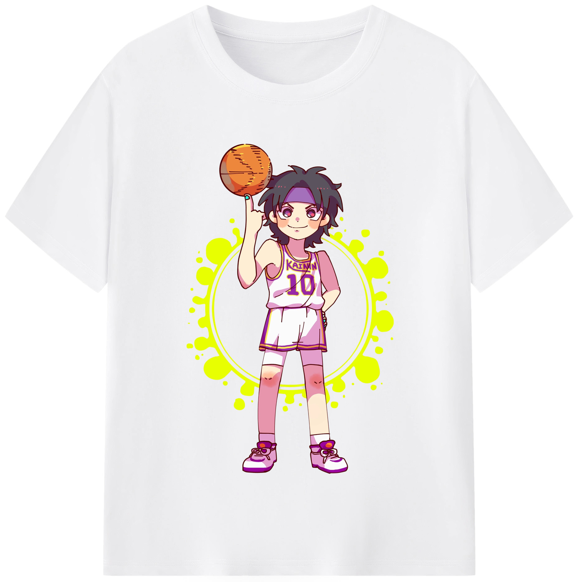 SLAM DUNK／スラムダンク 綿100％半袖Tシャツ（フロントプリント）