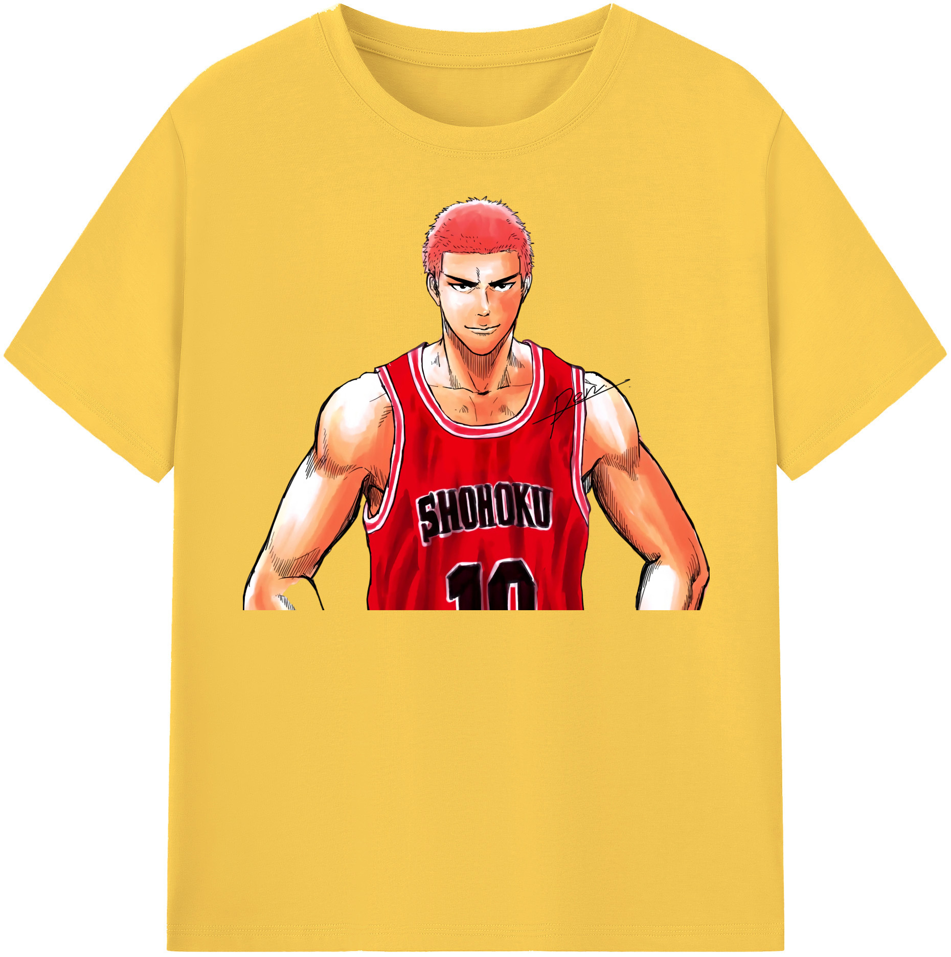 SLAM DUNK／スラムダンク 綿100％半袖Tシャツ（フロントプリント）
