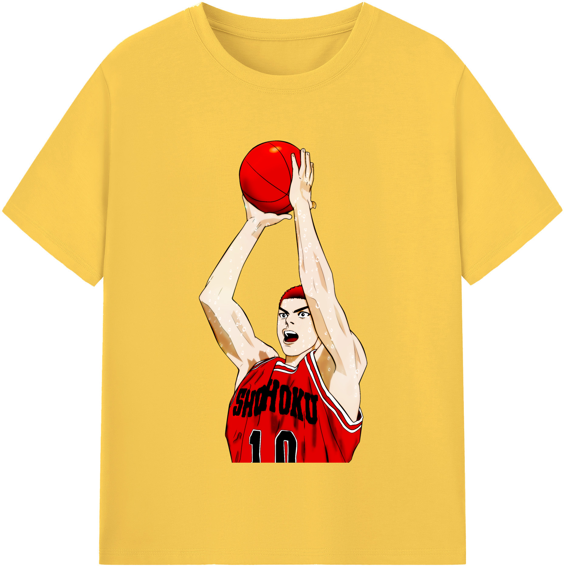 SLAM DUNK／スラムダンク 綿100％半袖Tシャツ（フロントプリント）