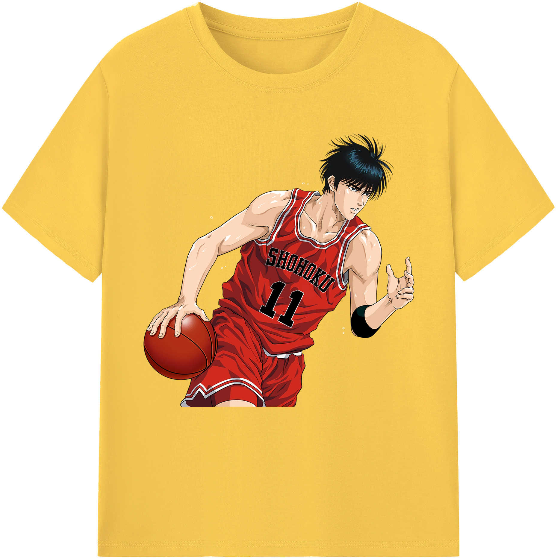 SLAM DUNK／スラムダンク 綿100％半袖Tシャツ（フロントプリント）