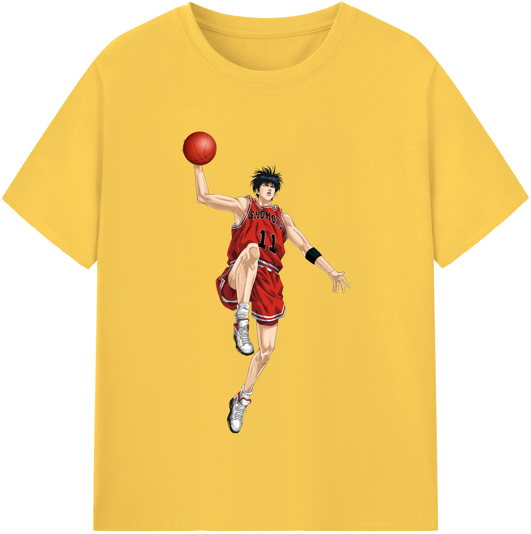 SLAM DUNK／スラムダンク 綿100％半袖Tシャツ（フロントプリント）