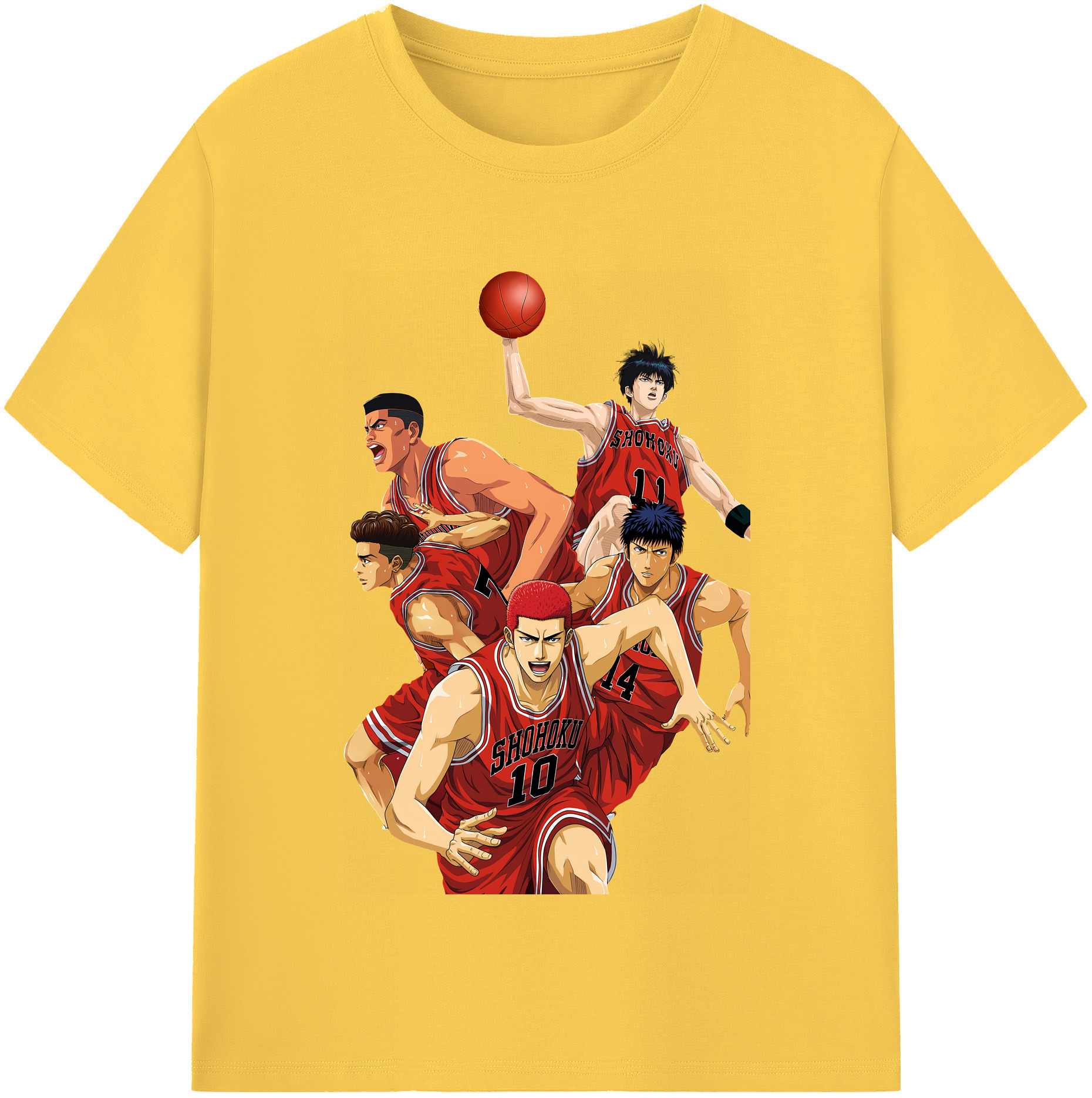 SLAM DUNK／スラムダンク 綿100％半袖Tシャツ（フロントプリント）