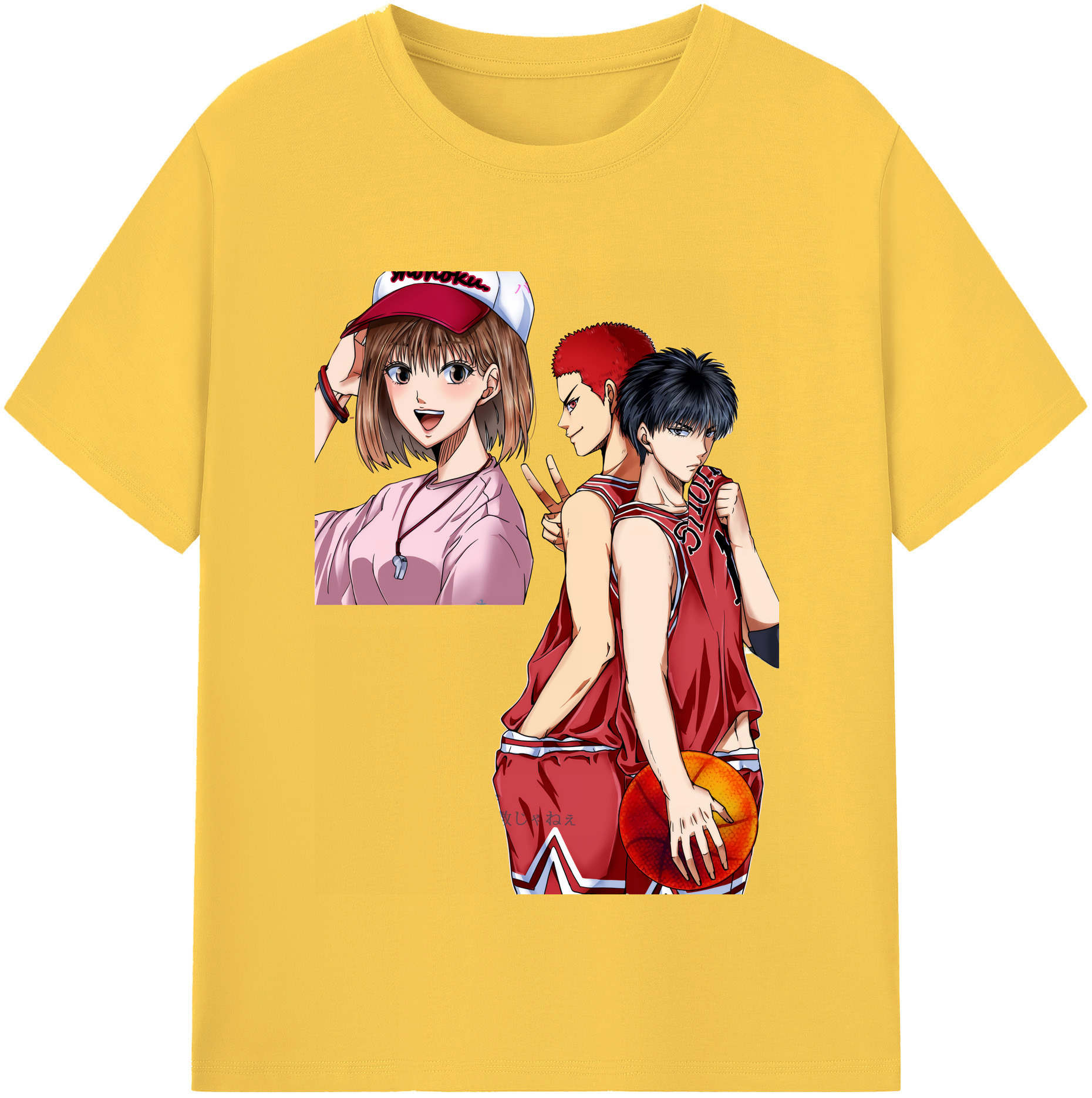 SLAM DUNK／スラムダンク 綿100％半袖Tシャツ（フロントプリント）