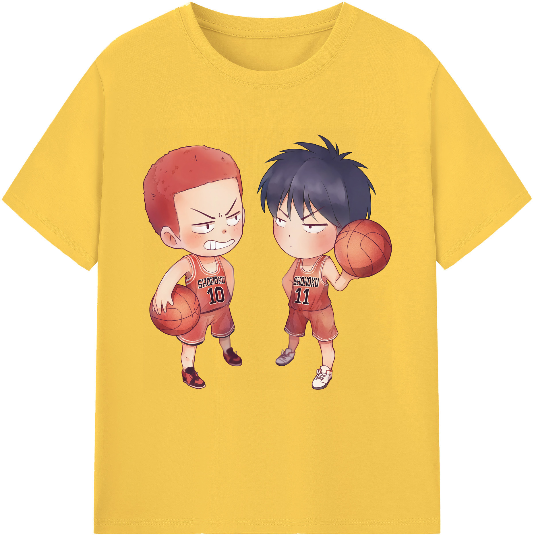 SLAM DUNK／スラムダンク 綿100％半袖Tシャツ（フロントプリント）