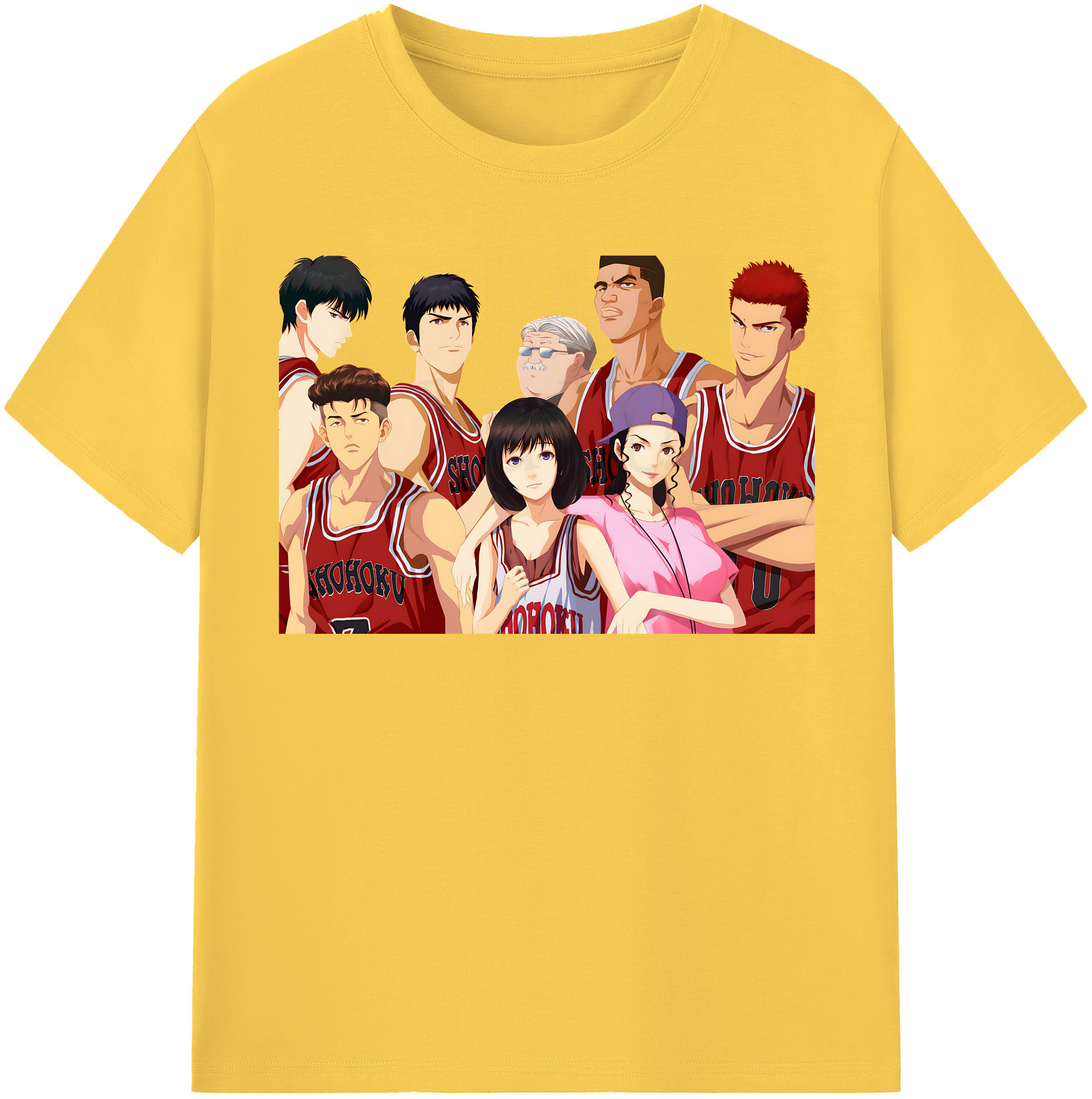 SLAM DUNK／スラムダンク 綿100％半袖Tシャツ（フロントプリント）