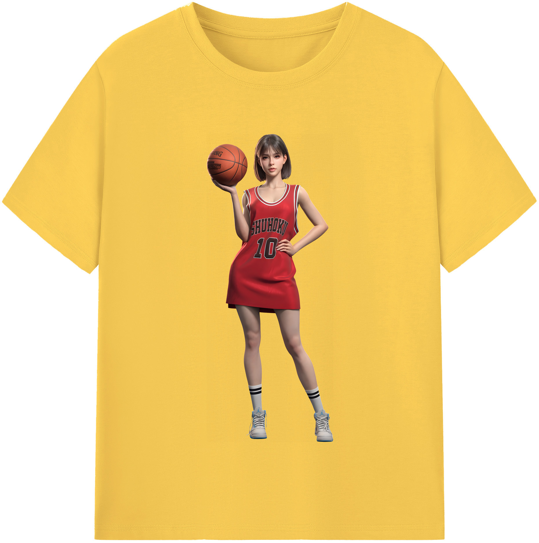 SLAM DUNK／スラムダンク 綿100％半袖Tシャツ（フロントプリント）