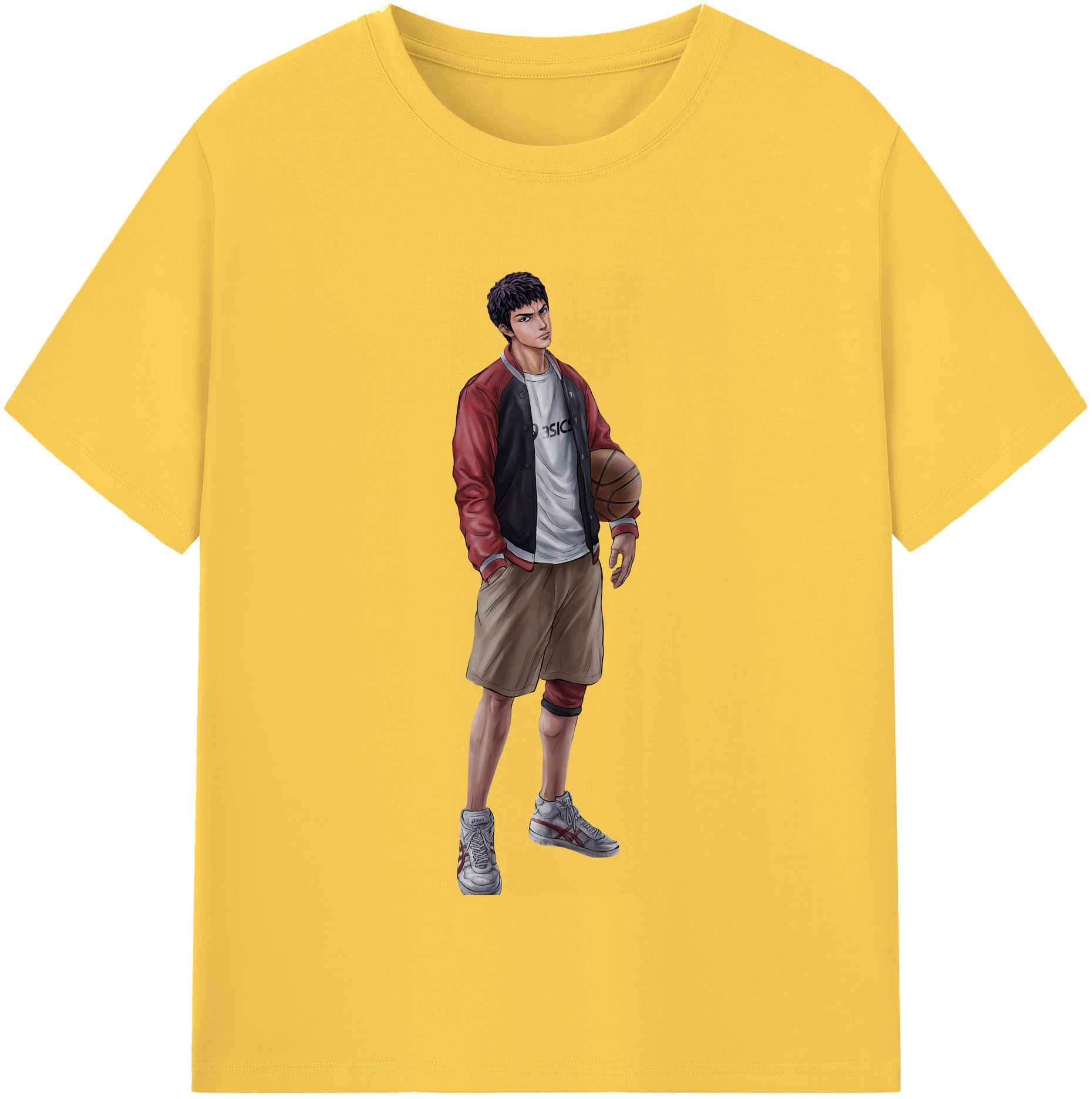 SLAM DUNK／スラムダンク 綿100％半袖Tシャツ（フロントプリント）