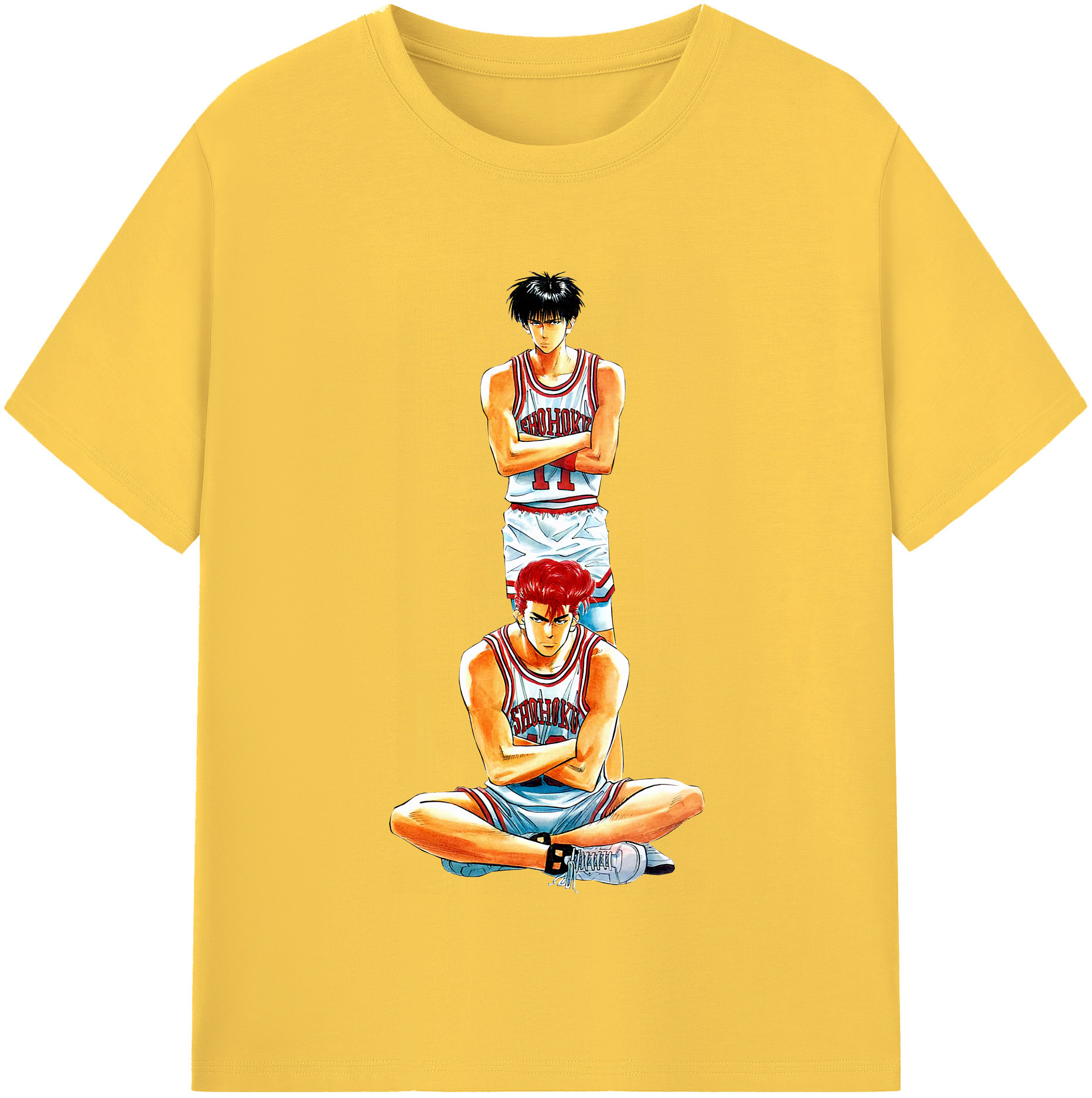 SLAM DUNK／スラムダンク 綿100％半袖Tシャツ（フロントプリント）