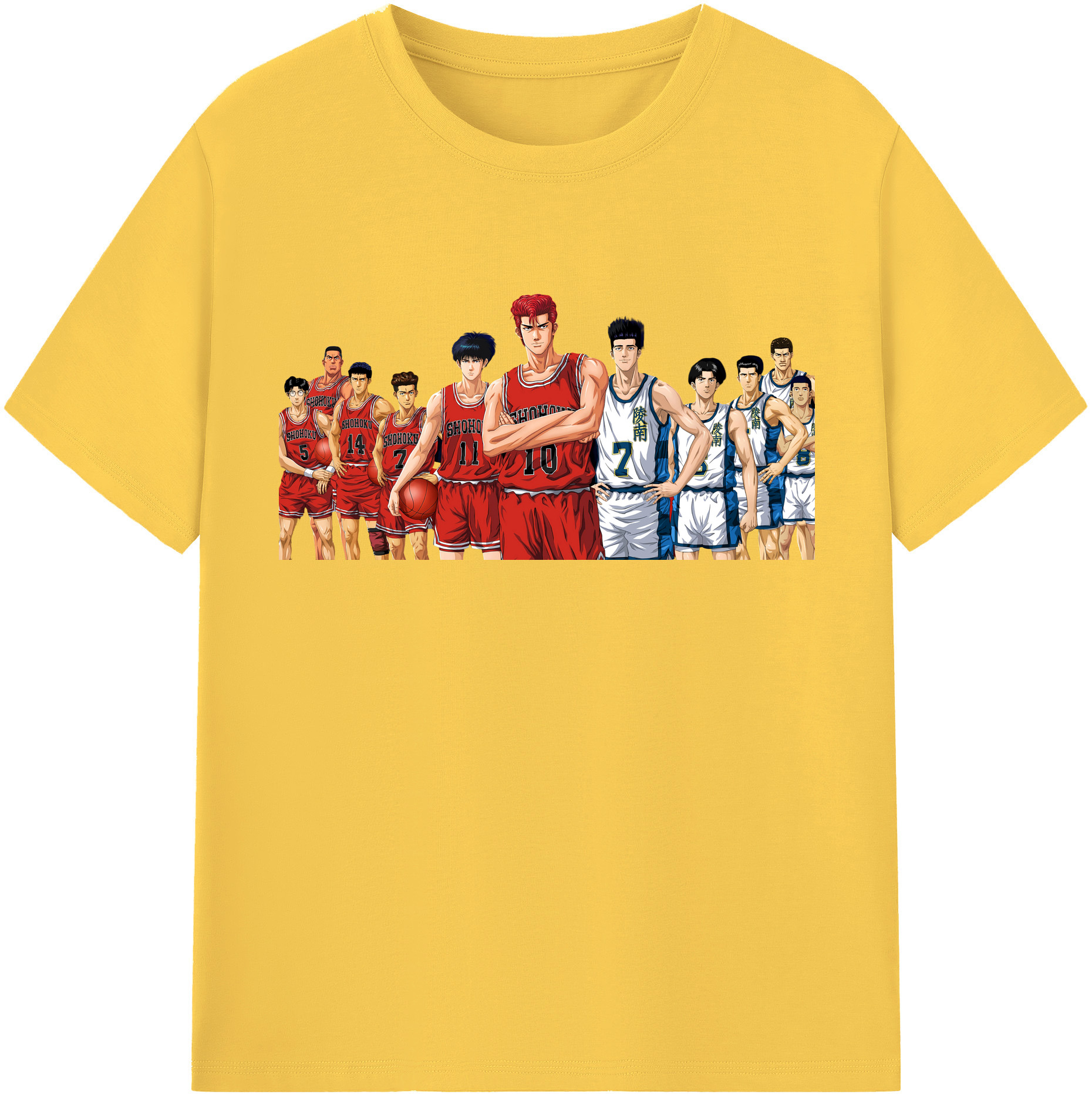 SLAM DUNK／スラムダンク 綿100％半袖Tシャツ（フロントプリント）