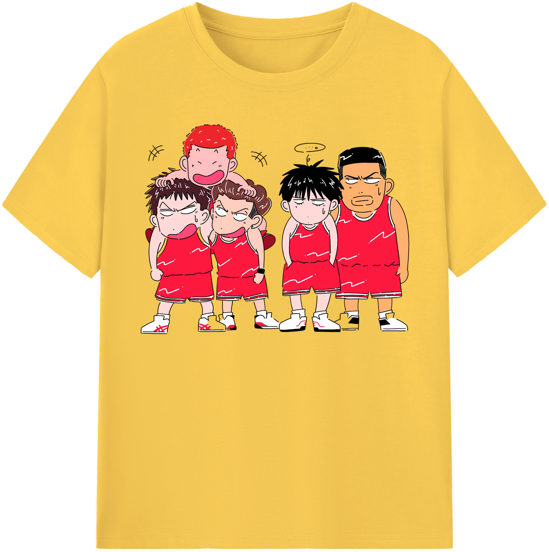 SLAM DUNK／スラムダンク 綿100％半袖Tシャツ（フロントプリント）