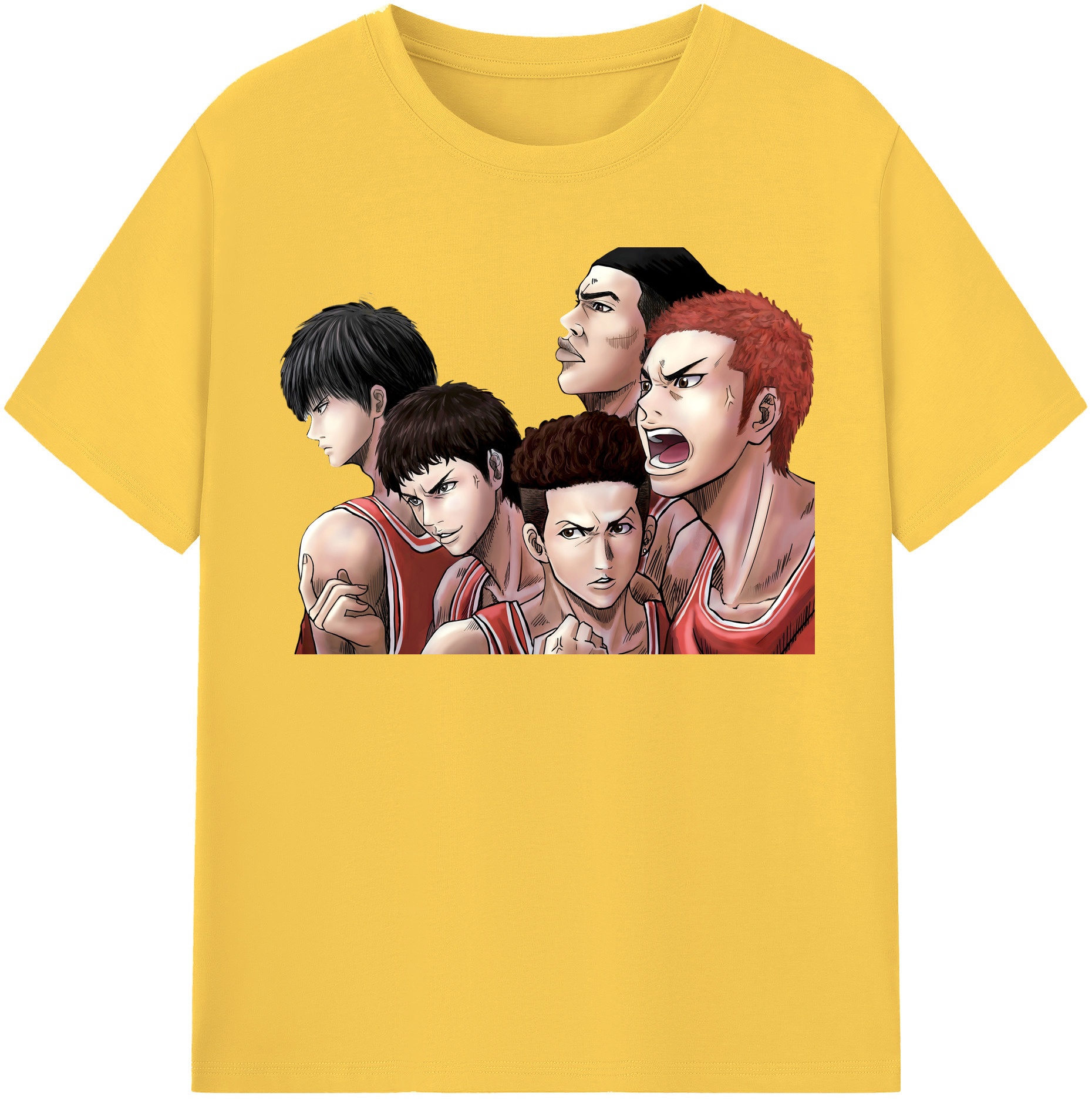 SLAM DUNK／スラムダンク 綿100％半袖Tシャツ（フロントプリント）
