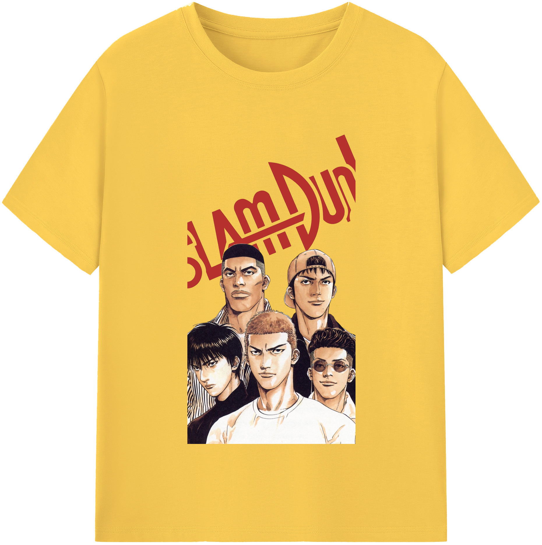 SLAM DUNK／スラムダンク 綿100％半袖Tシャツ（フロントプリント）