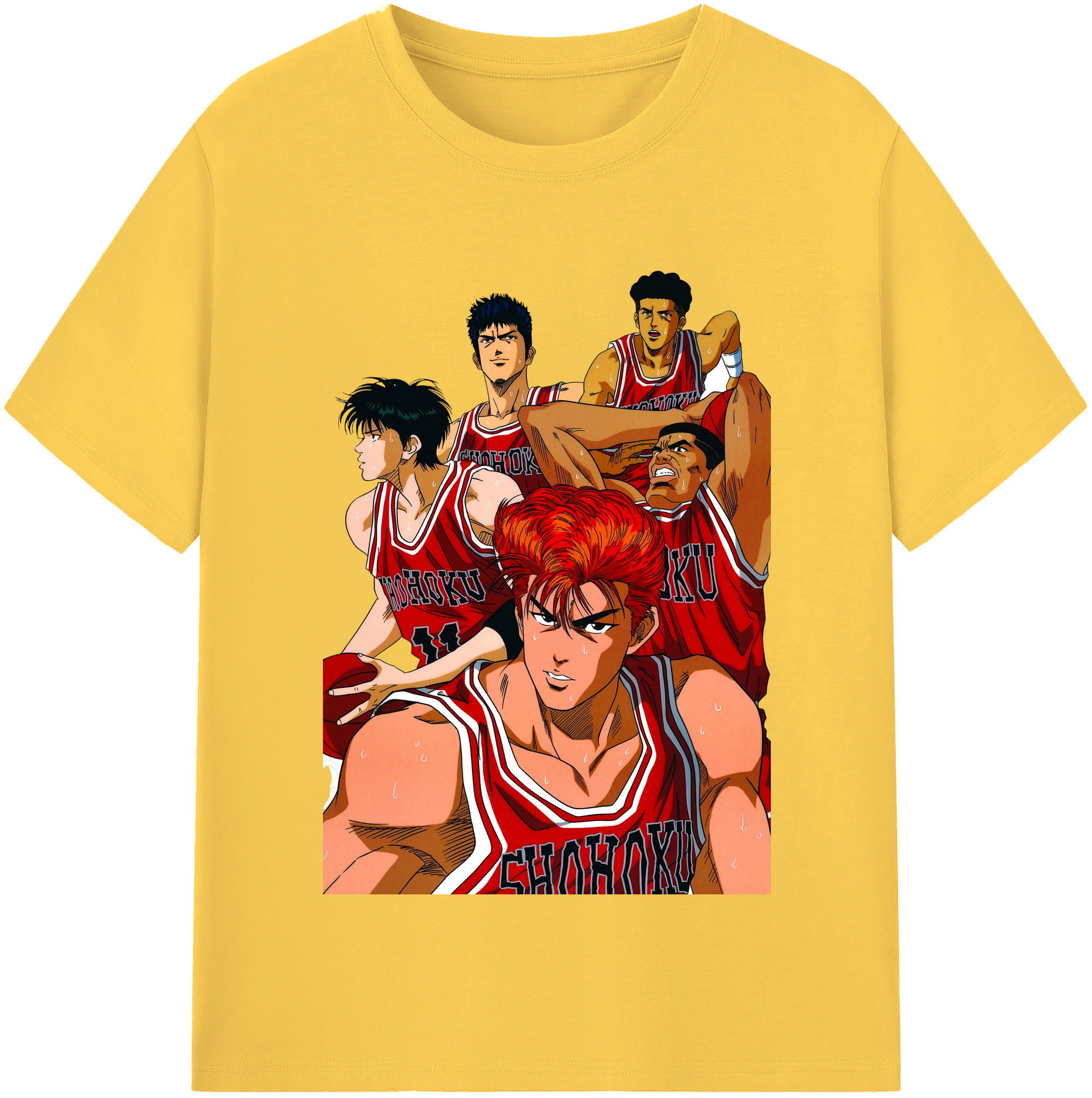 SLAM DUNK／スラムダンク 綿100％半袖Tシャツ（フロントプリント）