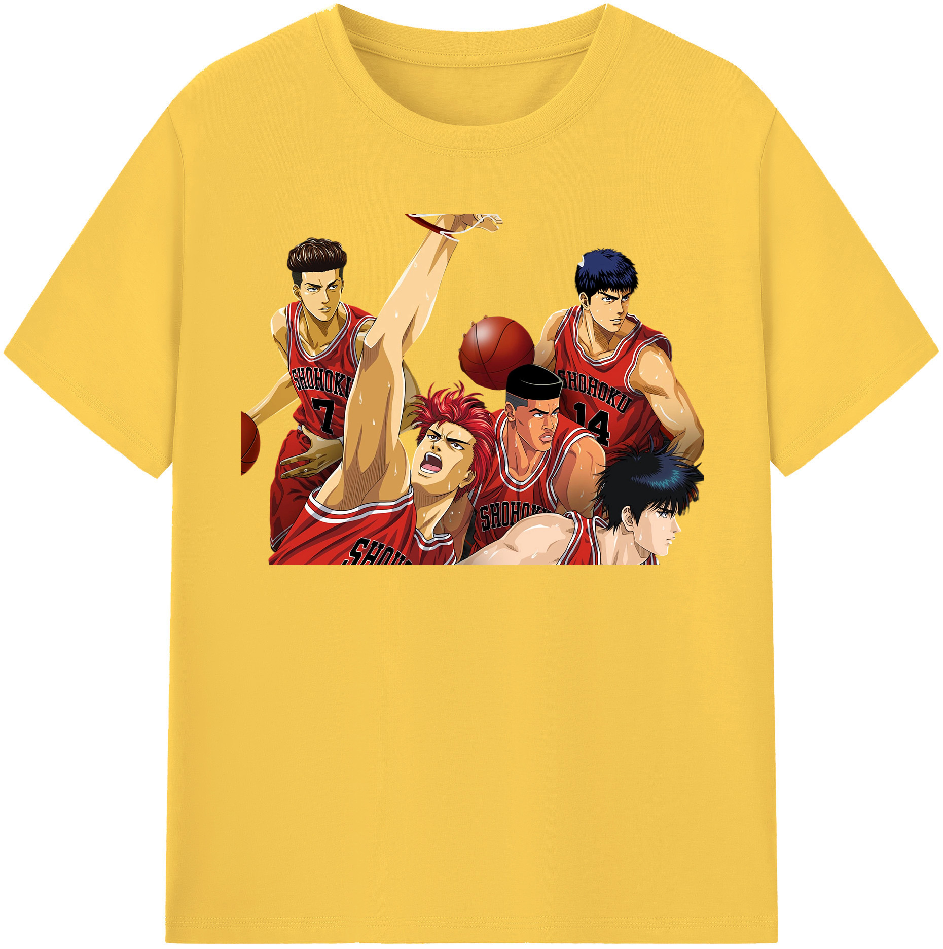 （画像用） SLAM DUNK／スラムダンク 綿100％半袖Tシャツ（フロントプリント）