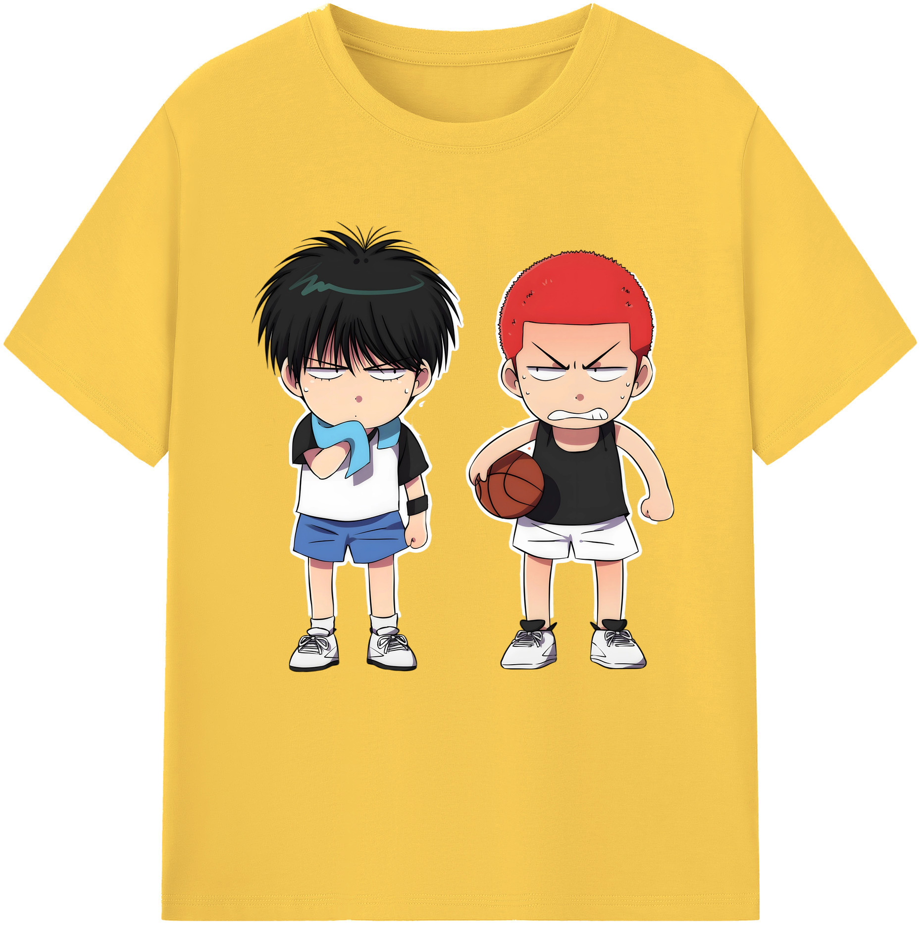 SLAM DUNK／スラムダンク 綿100％半袖Tシャツ（フロントプリント）