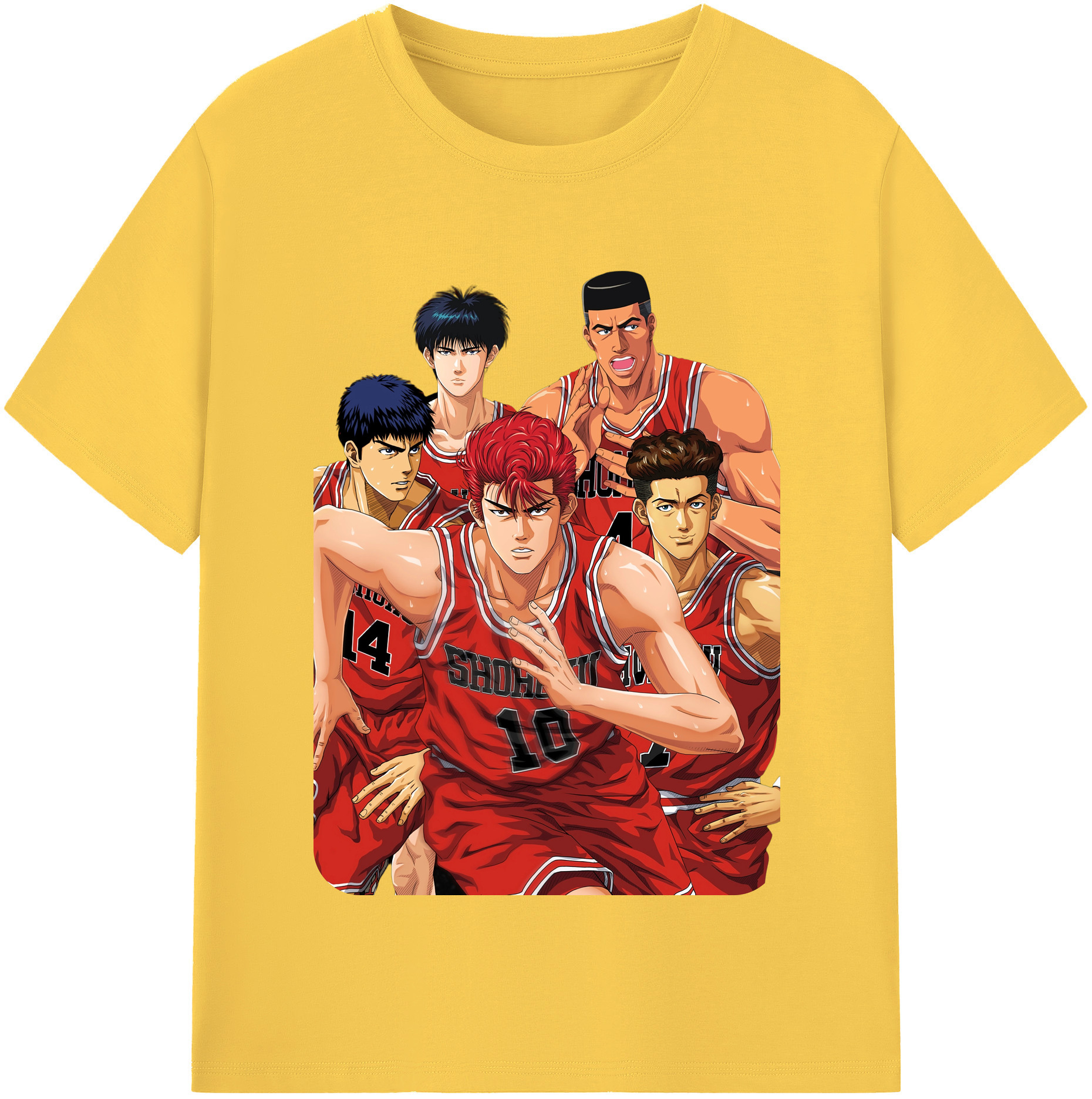 SLAM DUNK／スラムダンク 綿100％半袖Tシャツ（フロントプリント）