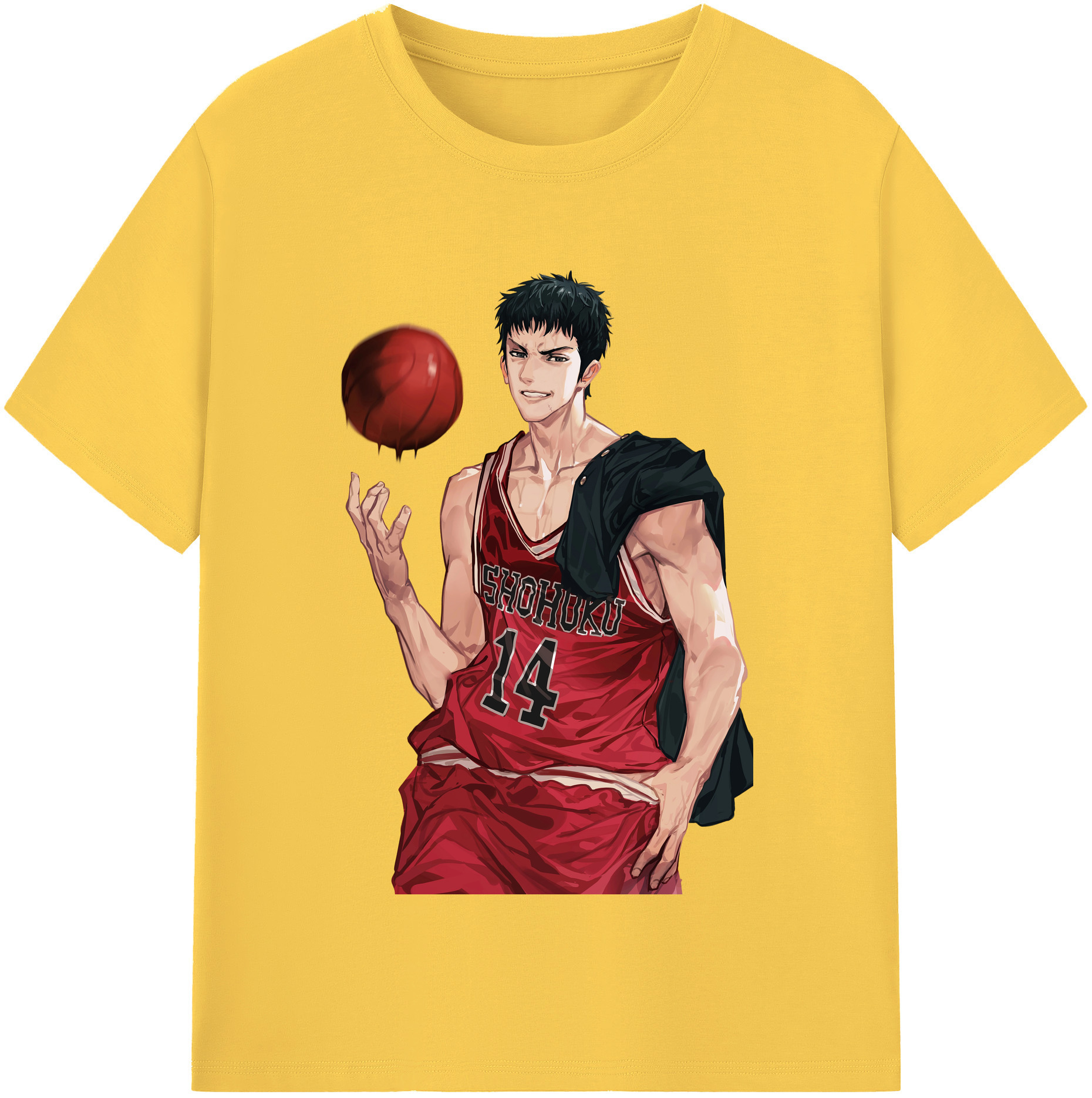 SLAM DUNK／スラムダンク 綿100％半袖Tシャツ（フロントプリント）
