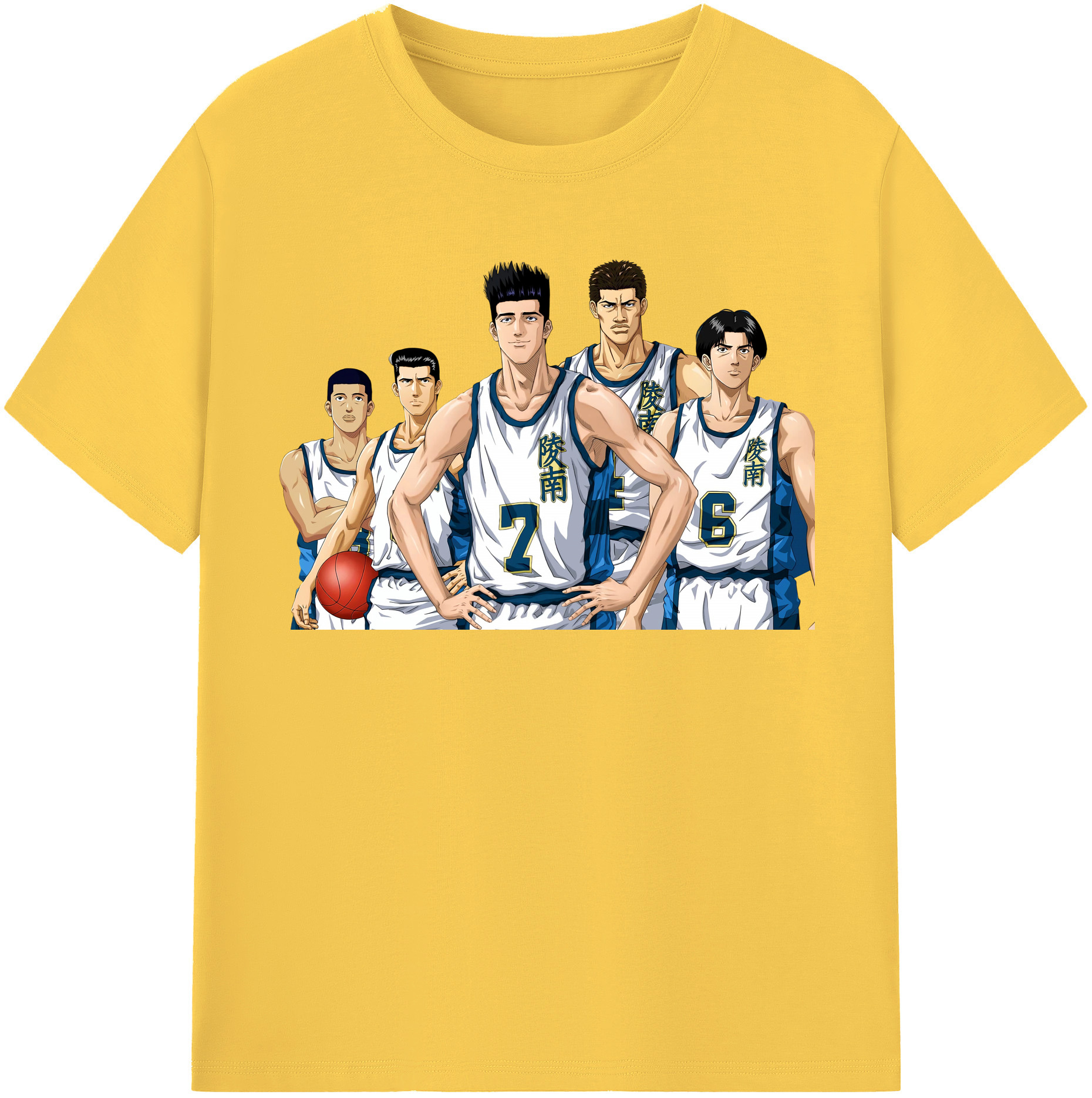 SLAM DUNK／スラムダンク 綿100％半袖Tシャツ（フロントプリント）