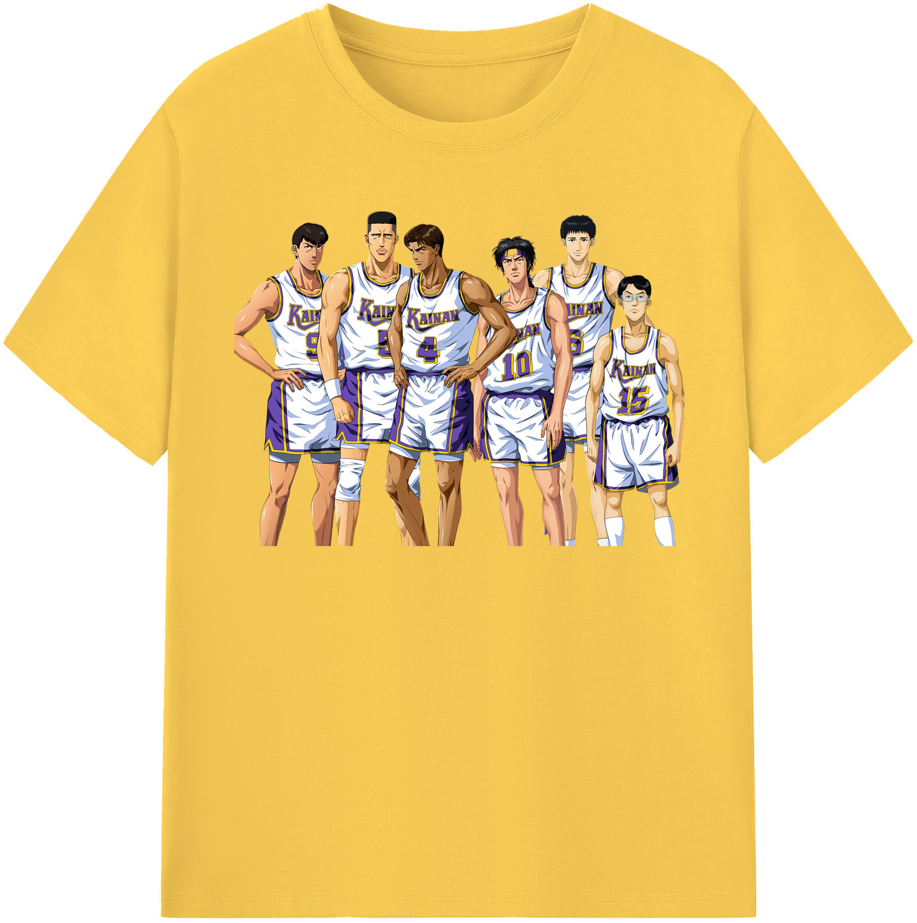 SLAM DUNK／スラムダンク 綿100％半袖Tシャツ（フロントプリント）