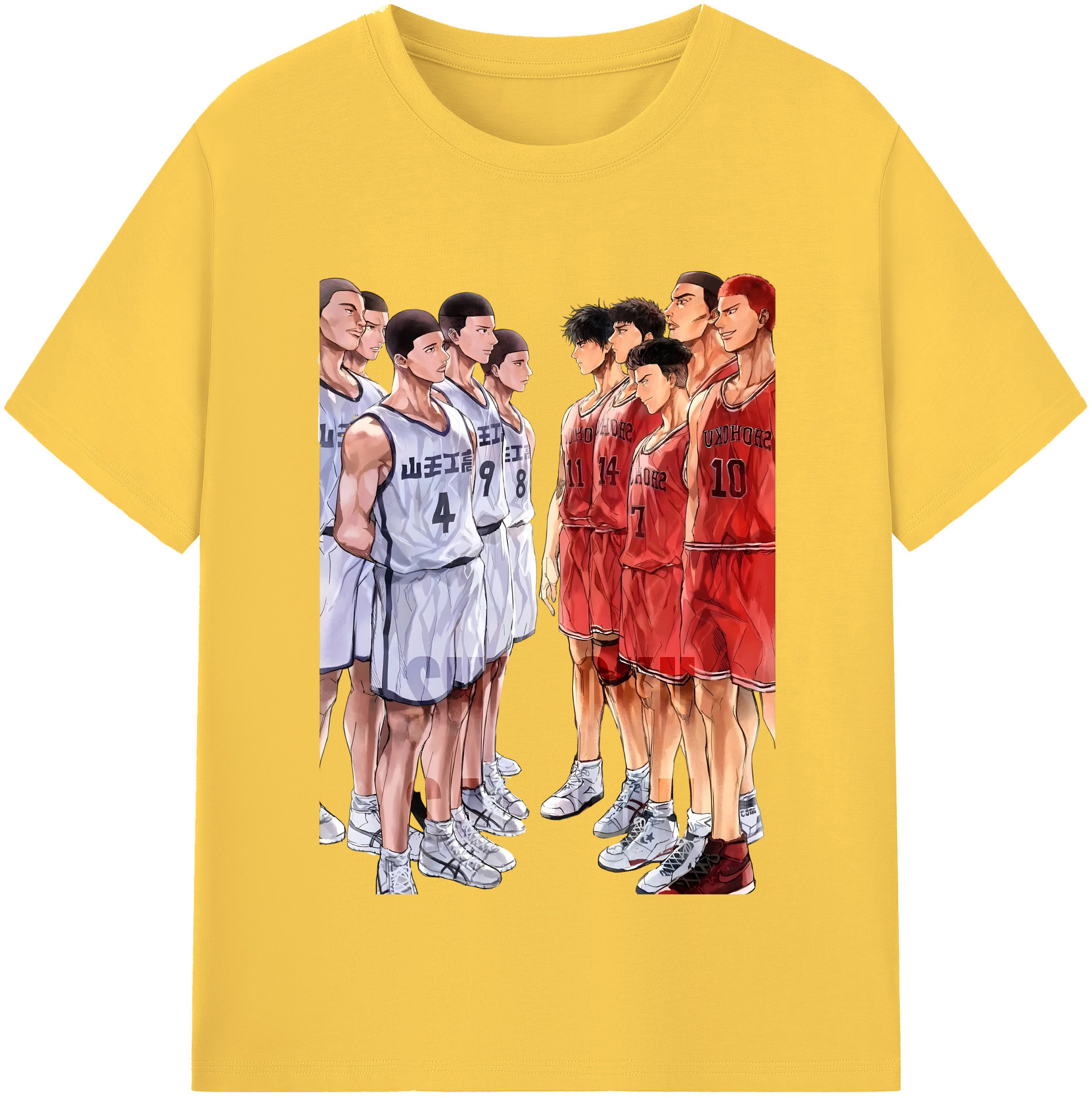 SLAM DUNK／スラムダンク 綿100％半袖Tシャツ（フロントプリント）