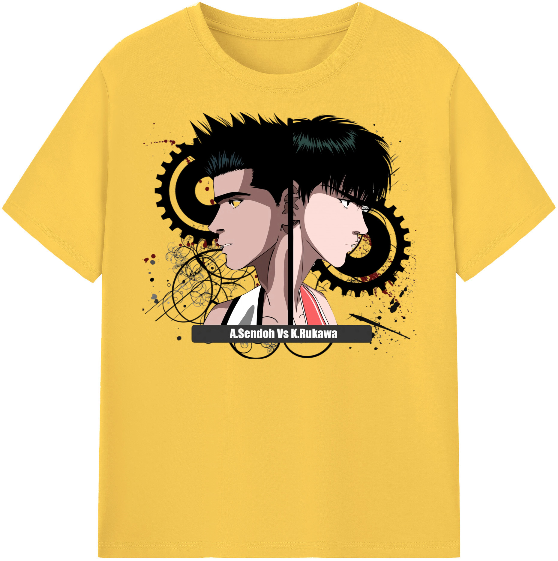 SLAM DUNK／スラムダンク 綿100％半袖Tシャツ（フロントプリント）