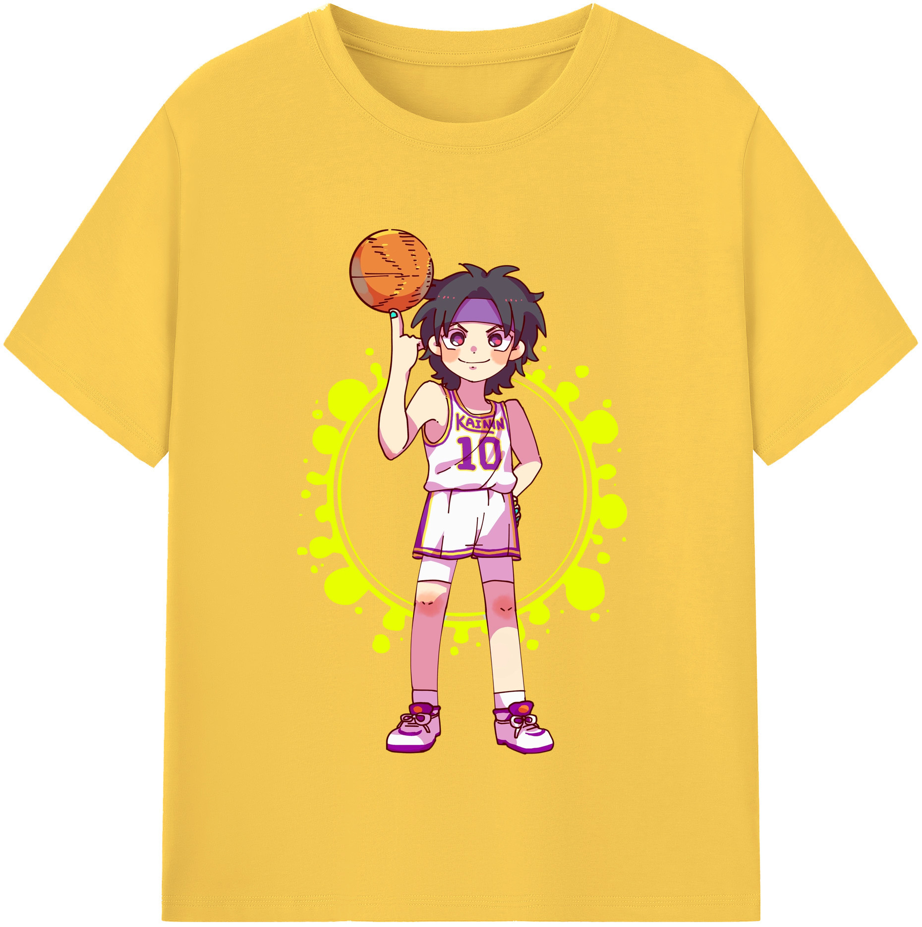 SLAM DUNK／スラムダンク 綿100％半袖Tシャツ（フロントプリント）
