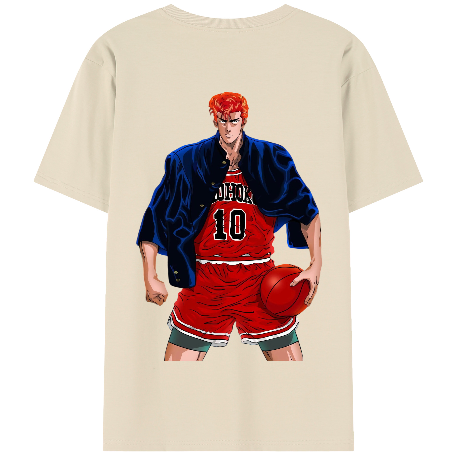 SLAM DUNK／スラムダンク 綿100％半袖Tシャツ（背面プリント）