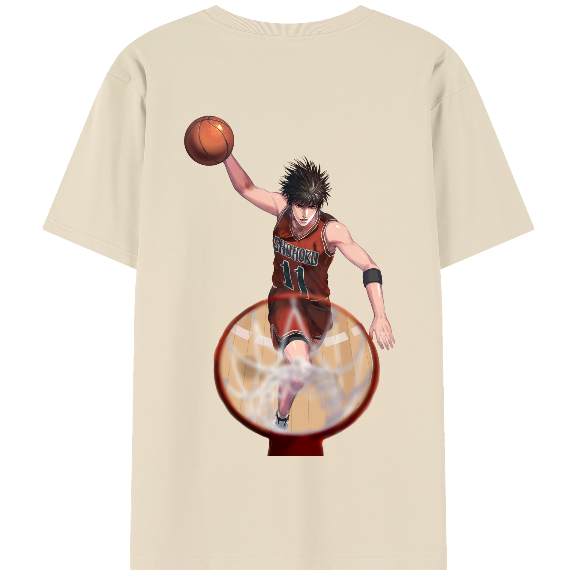 SLAM DUNK／スラムダンク 綿100％半袖Tシャツ（背面プリント）