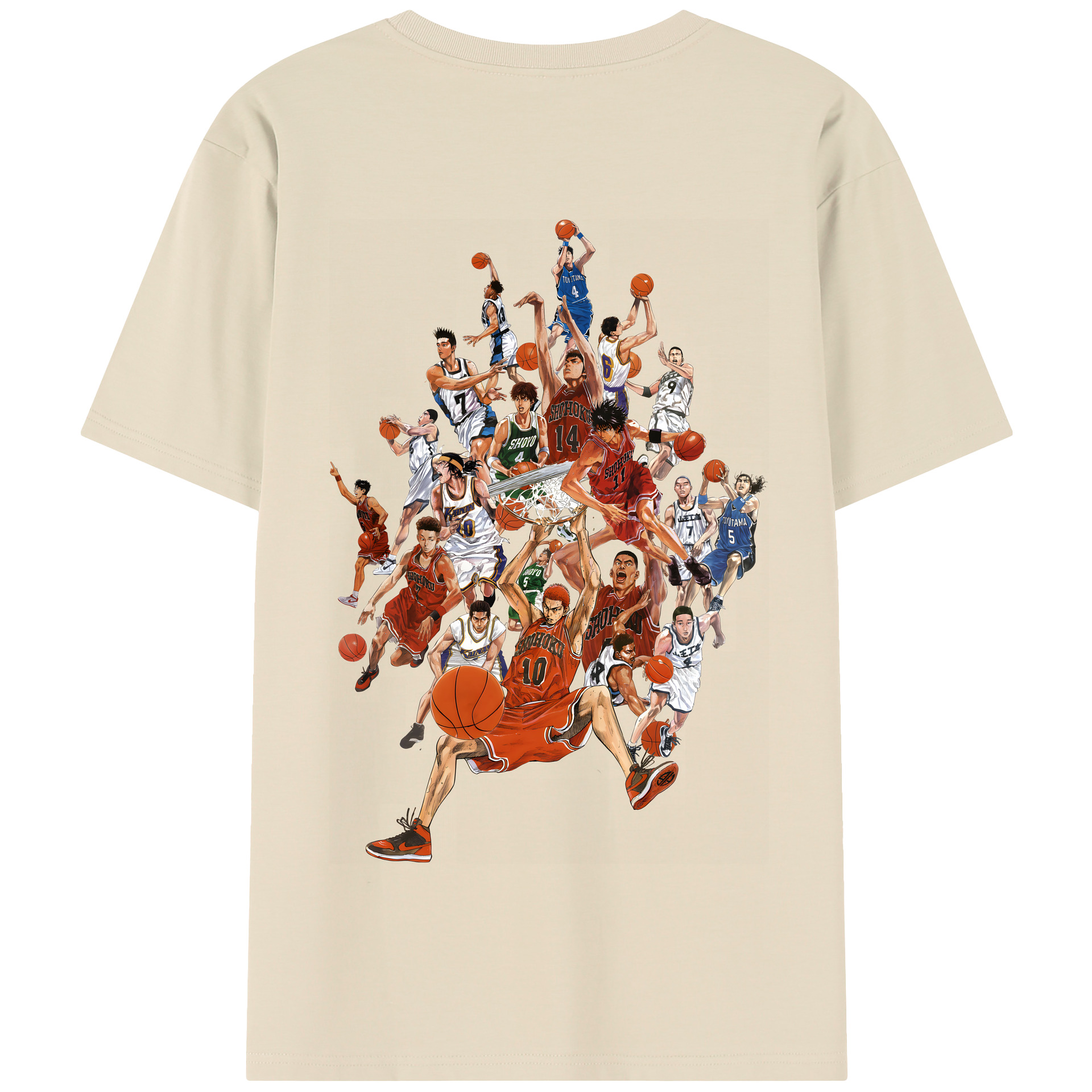 SLAM DUNK／スラムダンク 綿100％半袖Tシャツ（背面プリント）