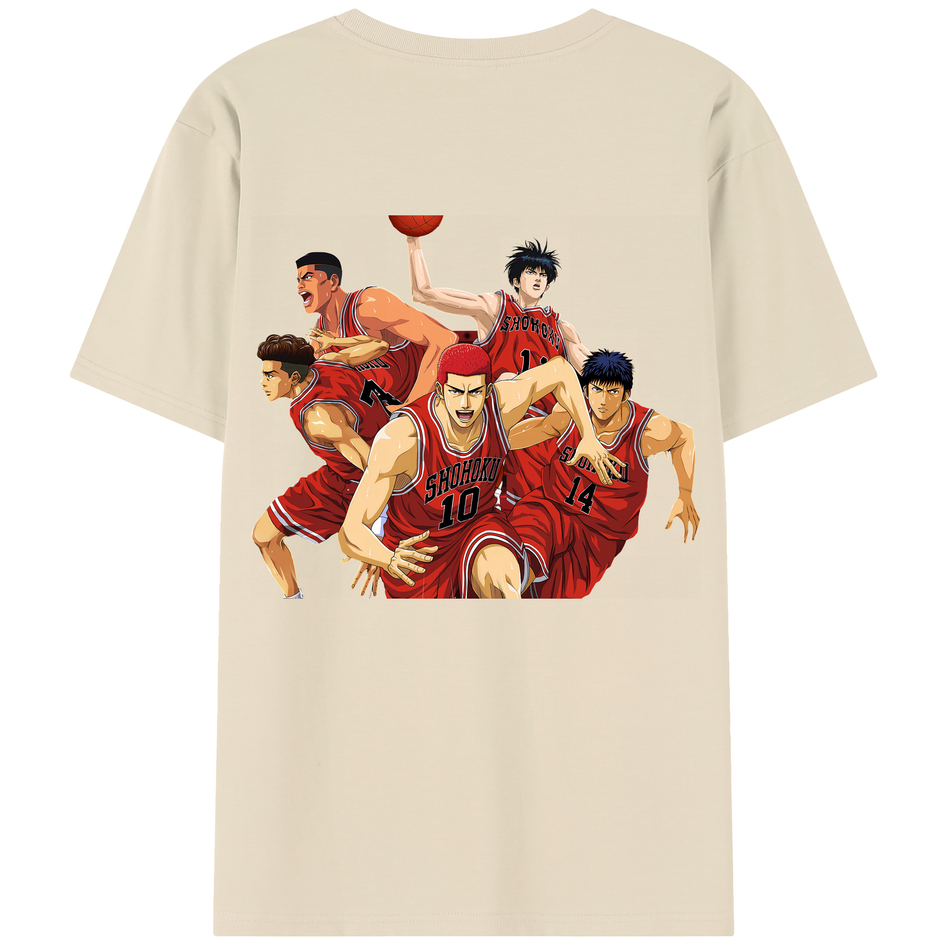 SLAM DUNK／スラムダンク 綿100％半袖Tシャツ（背面プリント）