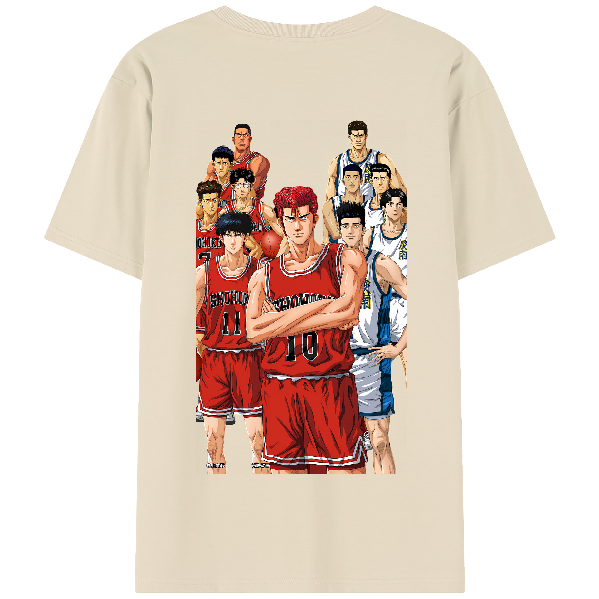SLAM DUNK／スラムダンク 綿100％半袖Tシャツ（背面プリント）
