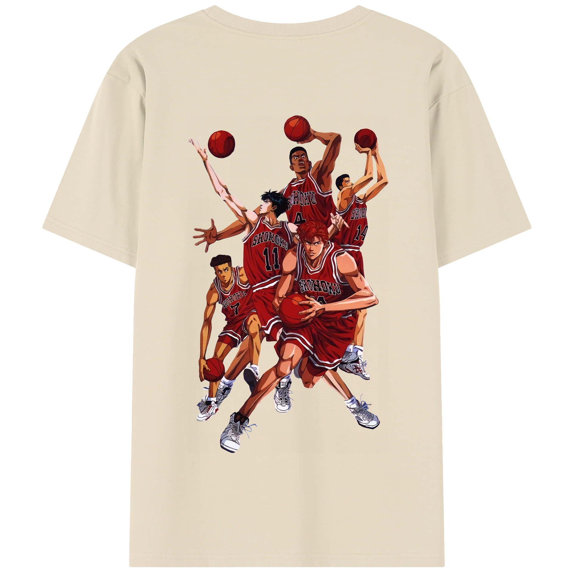 SLAM DUNK／スラムダンク 綿100％半袖Tシャツ（背面プリント）