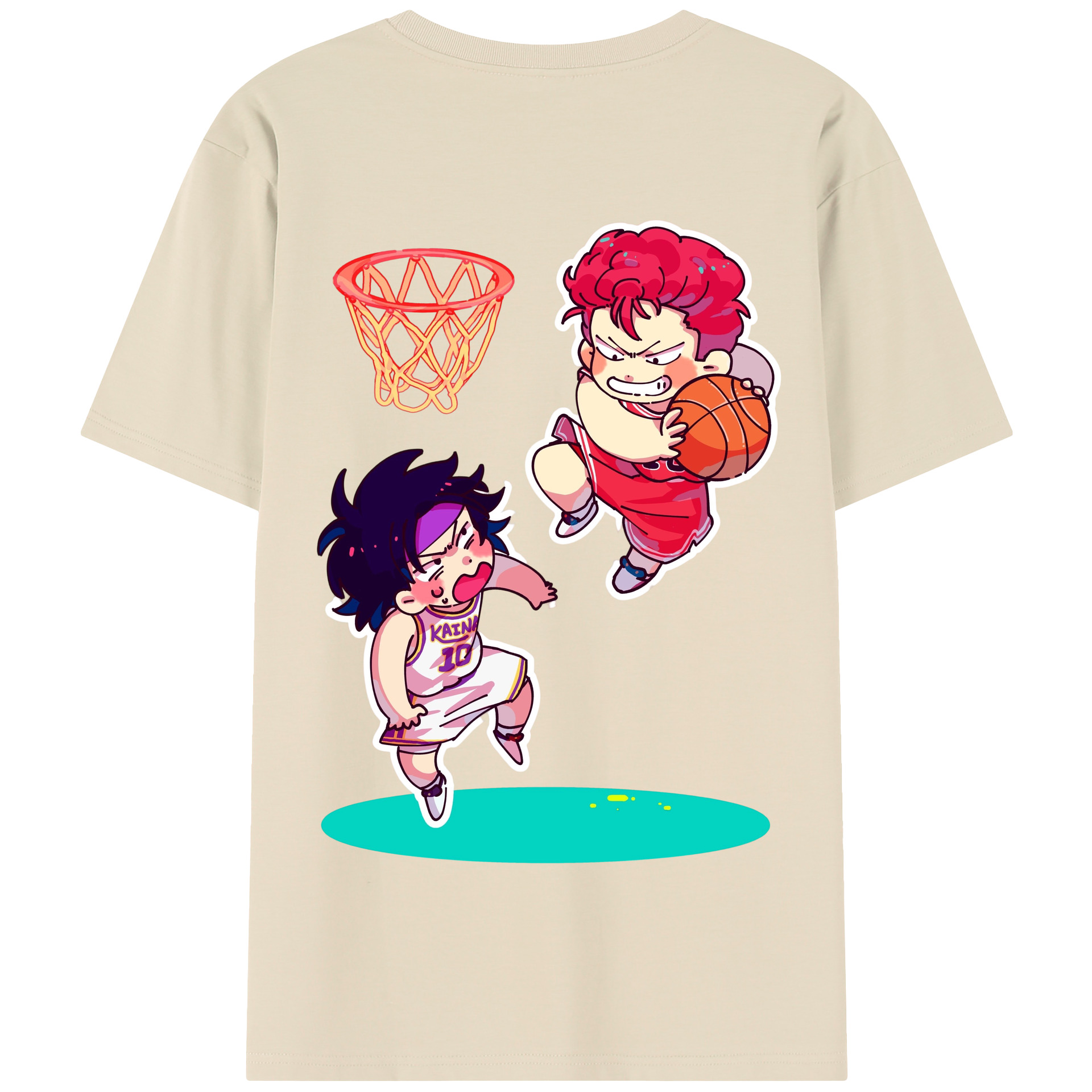 SLAM DUNK／スラムダンク 綿100％半袖Tシャツ（背面プリント）