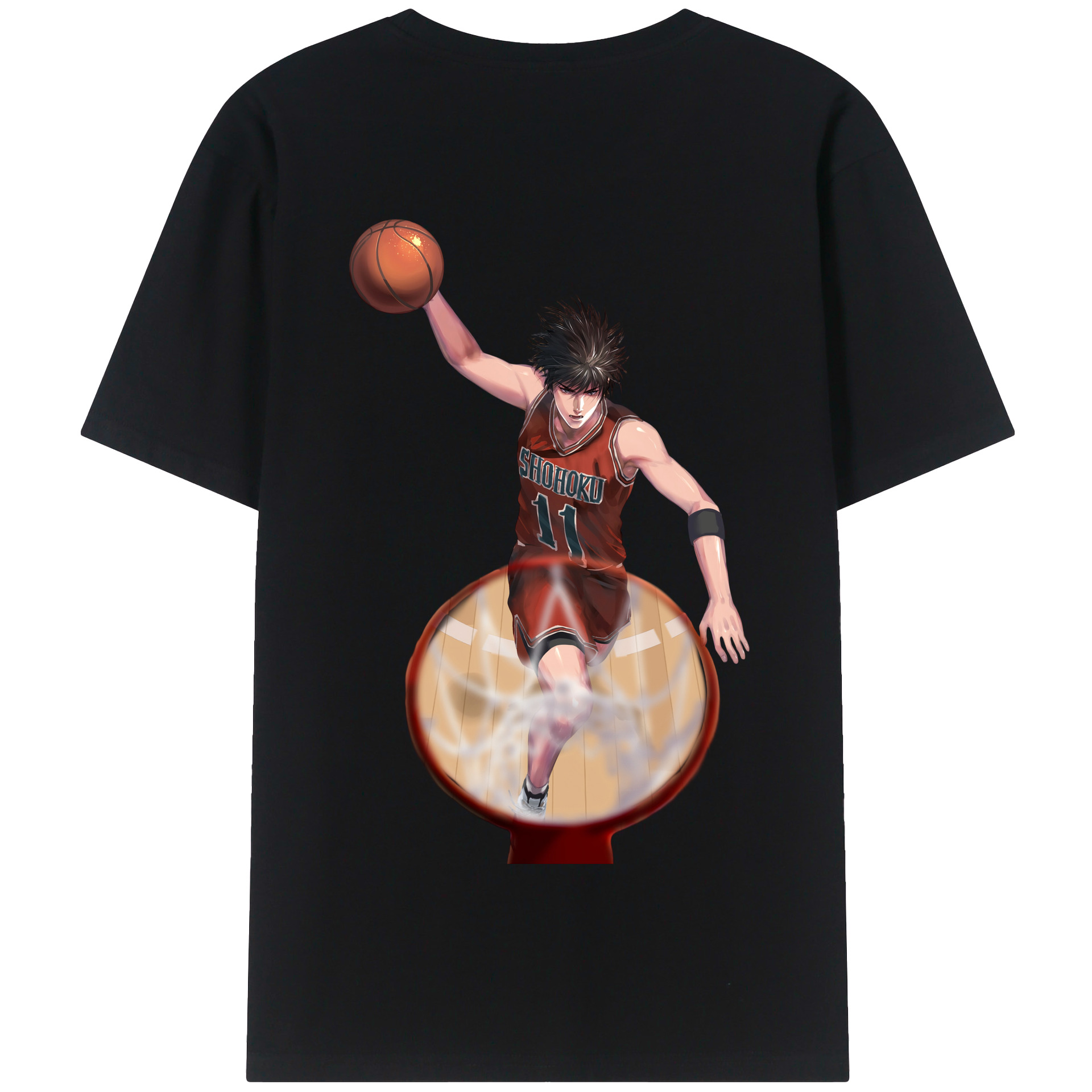 SLAM DUNK／スラムダンク 綿100％半袖Tシャツ（背面プリント）