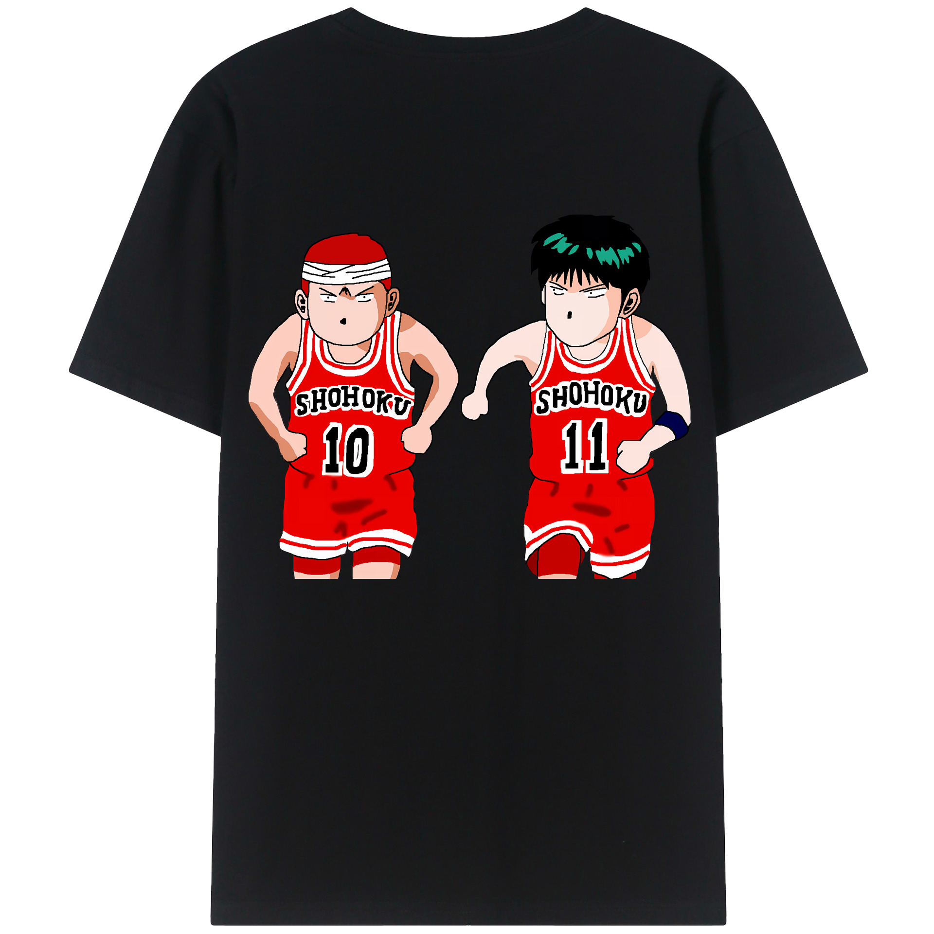 SLAM DUNK／スラムダンク 綿100％半袖Tシャツ（背面プリント）