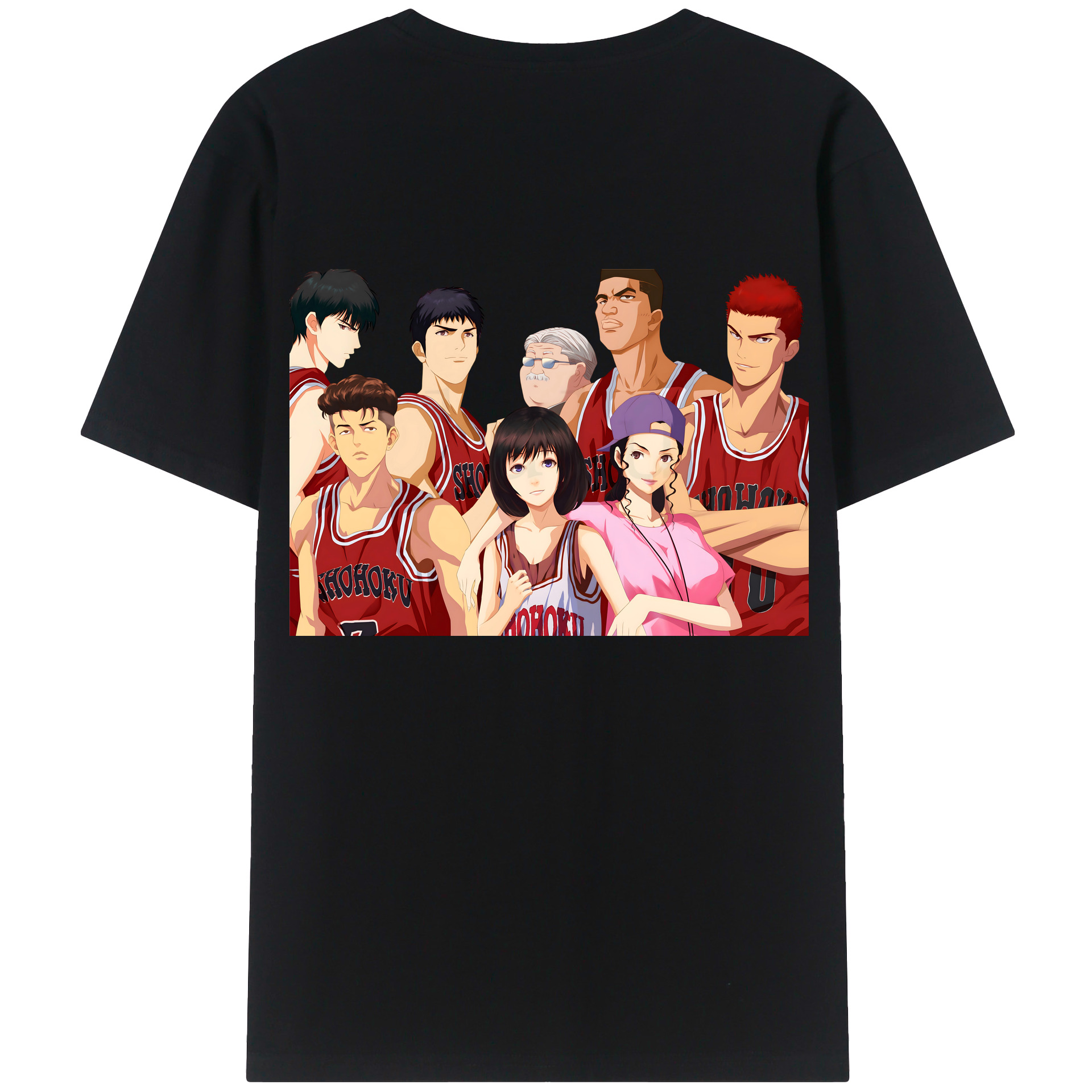 SLAM DUNK／スラムダンク 綿100％半袖Tシャツ（背面プリント）