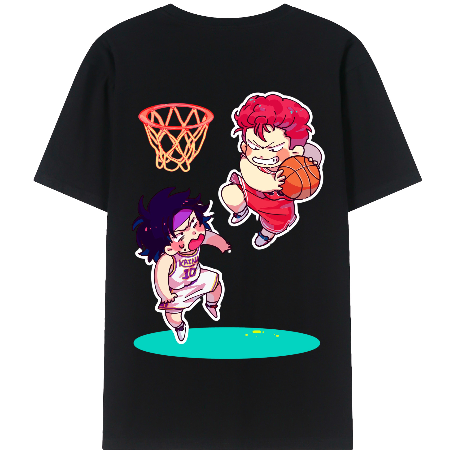 SLAM DUNK／スラムダンク 綿100％半袖Tシャツ（背面プリント）