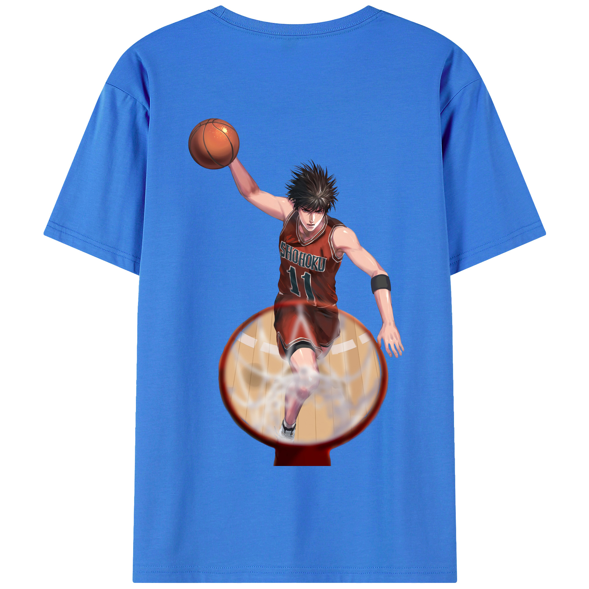 SLAM DUNK／スラムダンク 綿100％半袖Tシャツ（背面プリント）