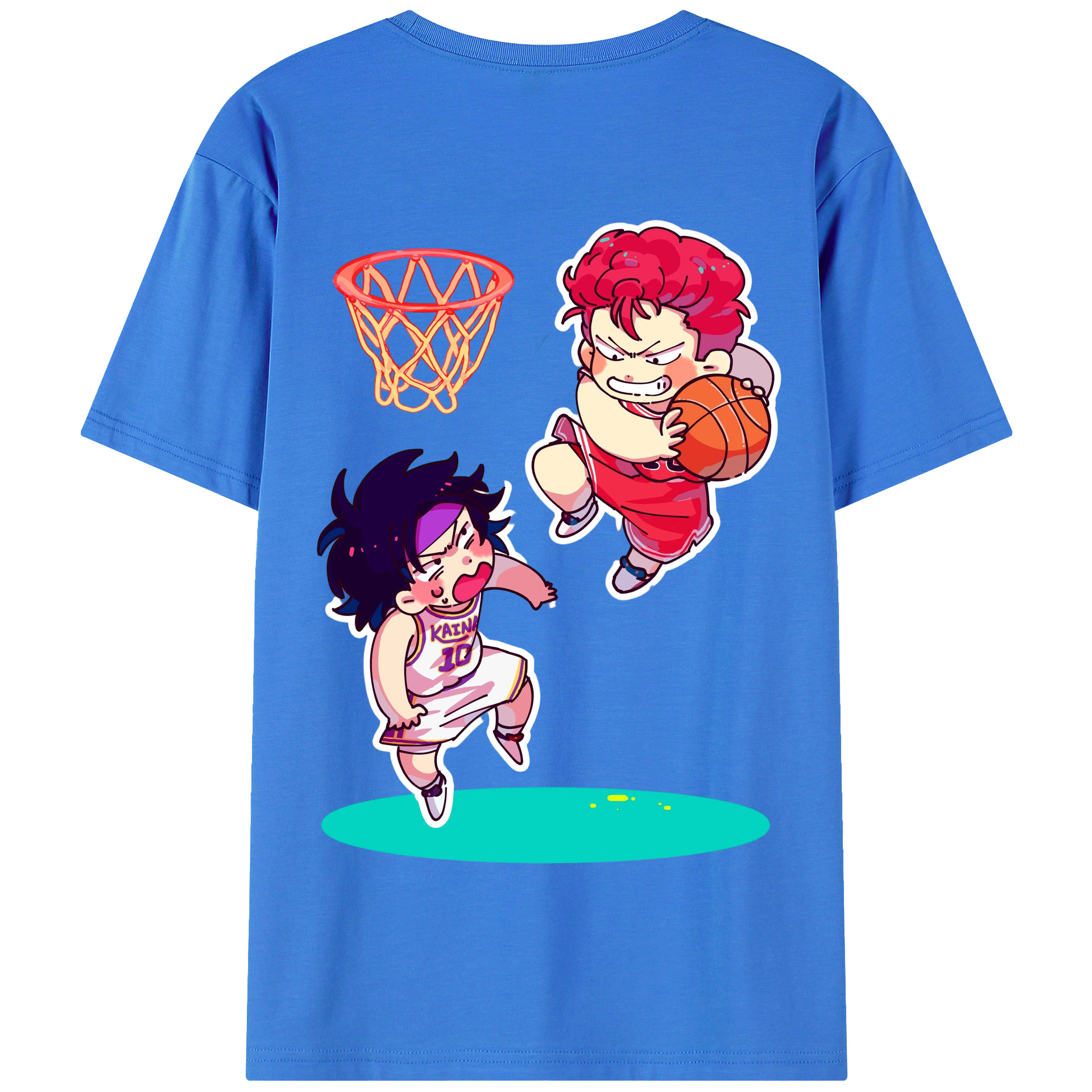 SLAM DUNK／スラムダンク 綿100％半袖Tシャツ（背面プリント）