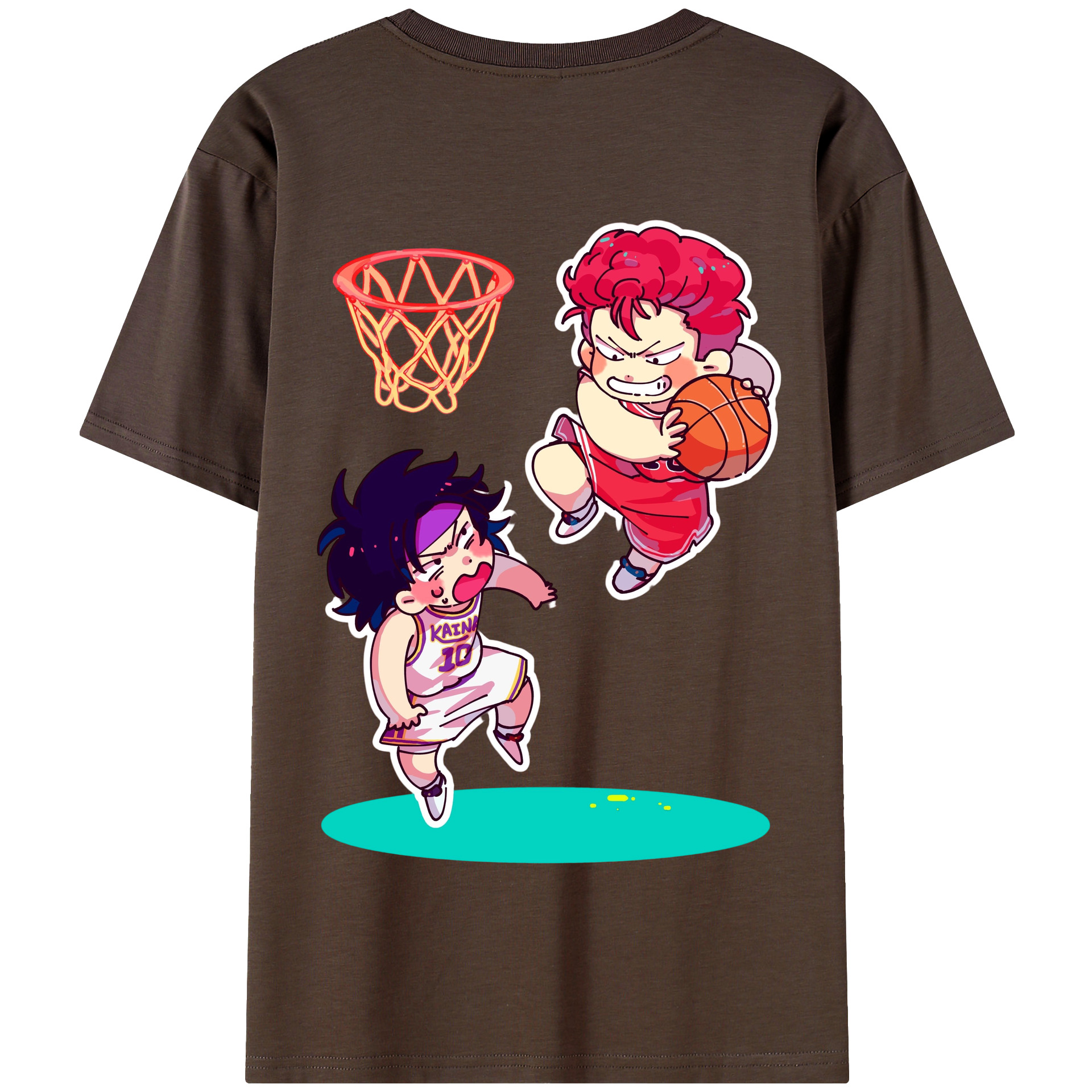 SLAM DUNK／スラムダンク 綿100％半袖Tシャツ（背面プリント）