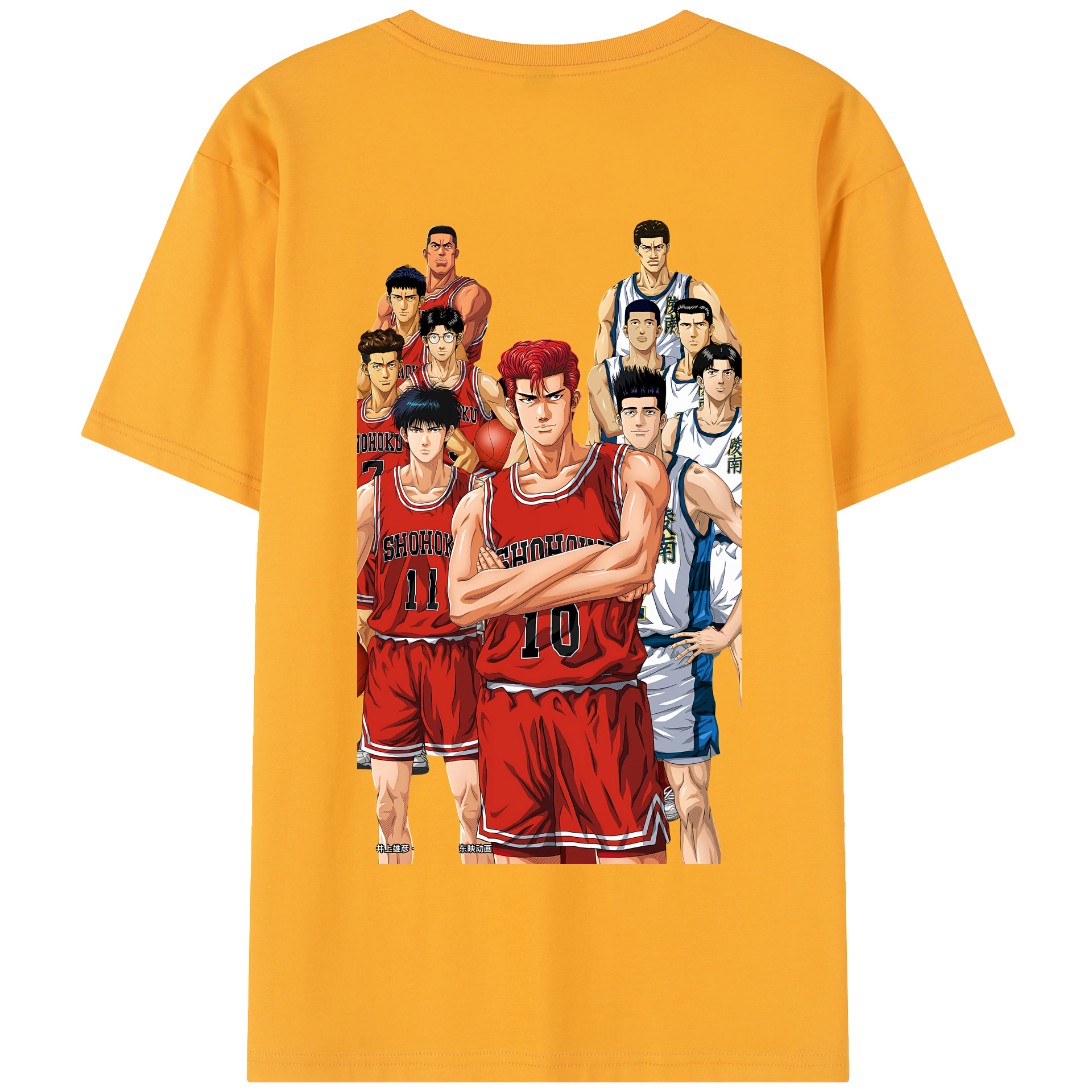 SLAM DUNK／スラムダンク 綿100％半袖Tシャツ（背面プリント）
