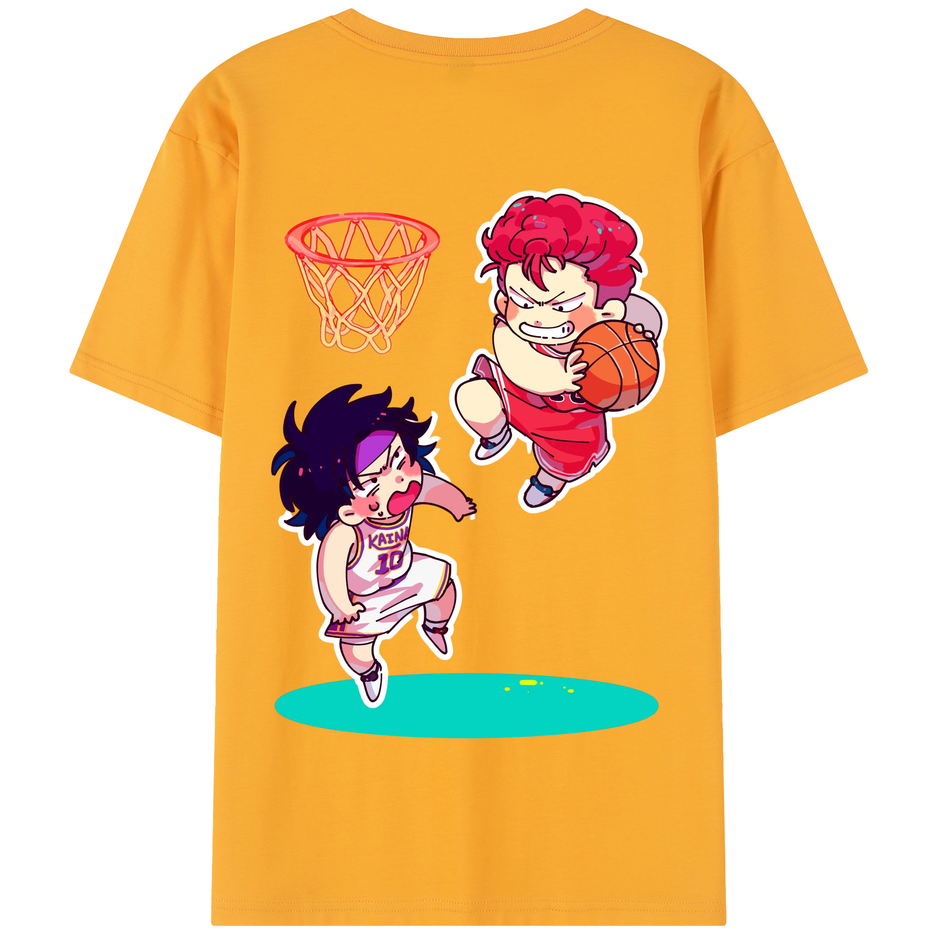 SLAM DUNK／スラムダンク 綿100％半袖Tシャツ（背面プリント）