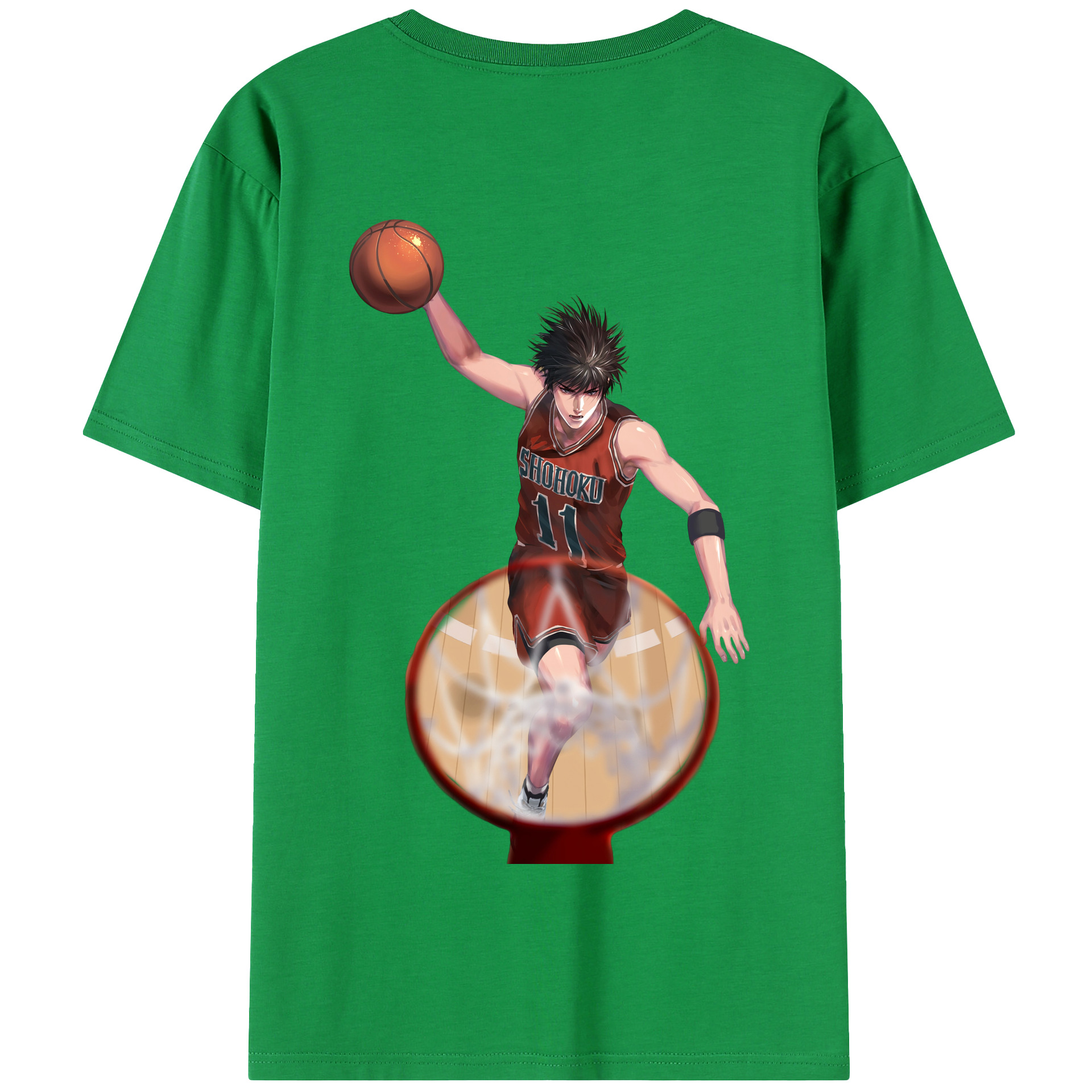 SLAM DUNK／スラムダンク 綿100％半袖Tシャツ（背面プリント）