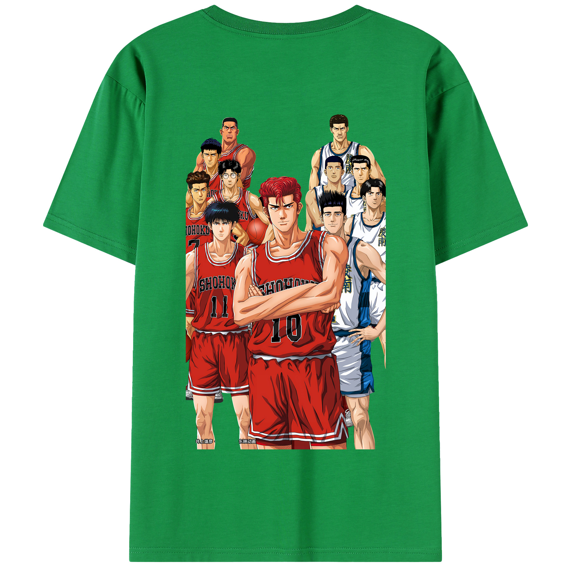 SLAM DUNK／スラムダンク 綿100％半袖Tシャツ（背面プリント）