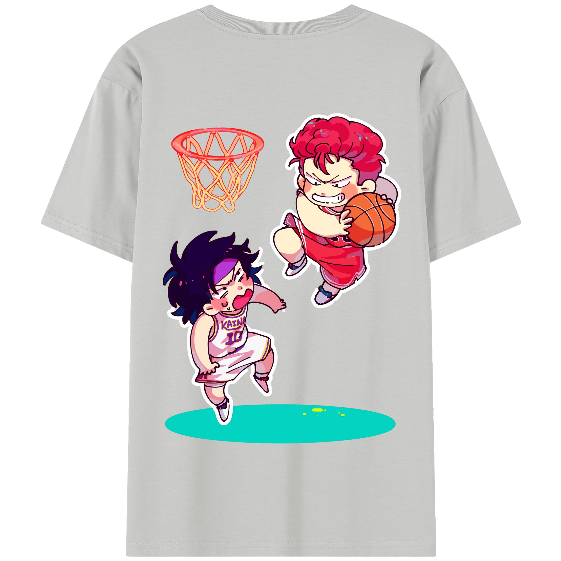 SLAM DUNK／スラムダンク 綿100％半袖Tシャツ（背面プリント）