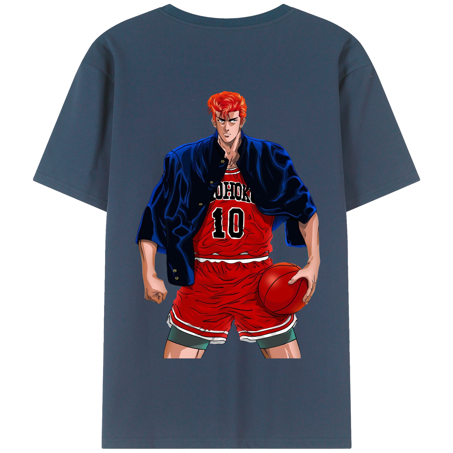SLAM DUNK／スラムダンク 綿100％半袖Tシャツ（背面プリント）