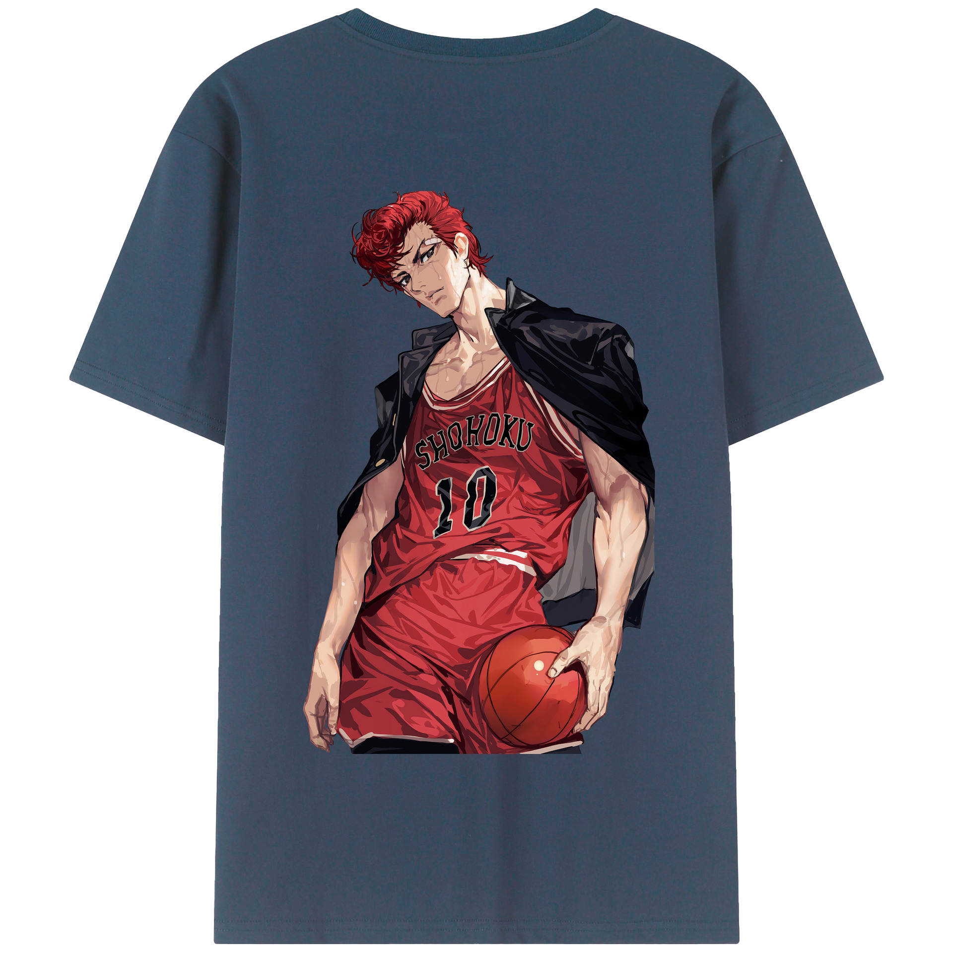 SLAM DUNK／スラムダンク 綿100％半袖Tシャツ（背面プリント）