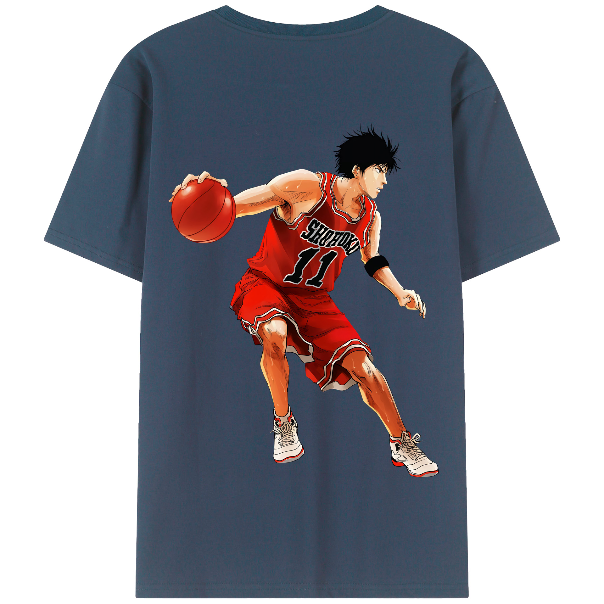 SLAM DUNK／スラムダンク 綿100％半袖Tシャツ（背面プリント）