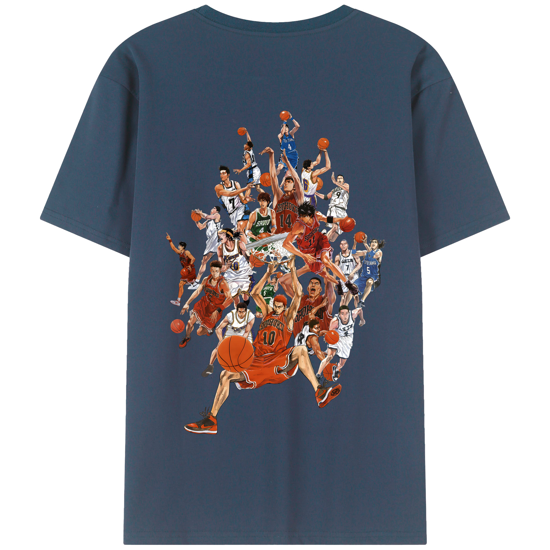 SLAM DUNK／スラムダンク 綿100％半袖Tシャツ（背面プリント）