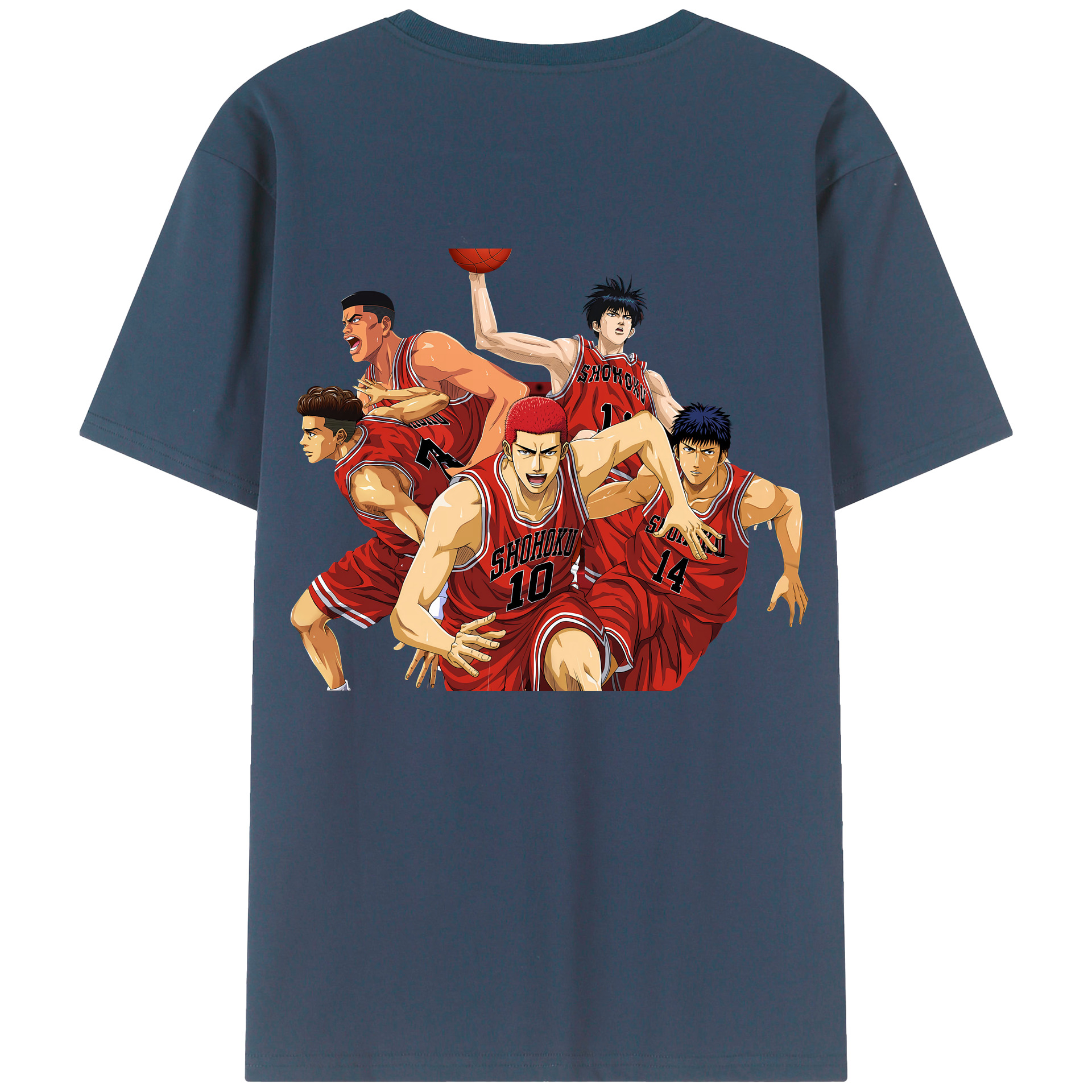 SLAM DUNK／スラムダンク 綿100％半袖Tシャツ（背面プリント）